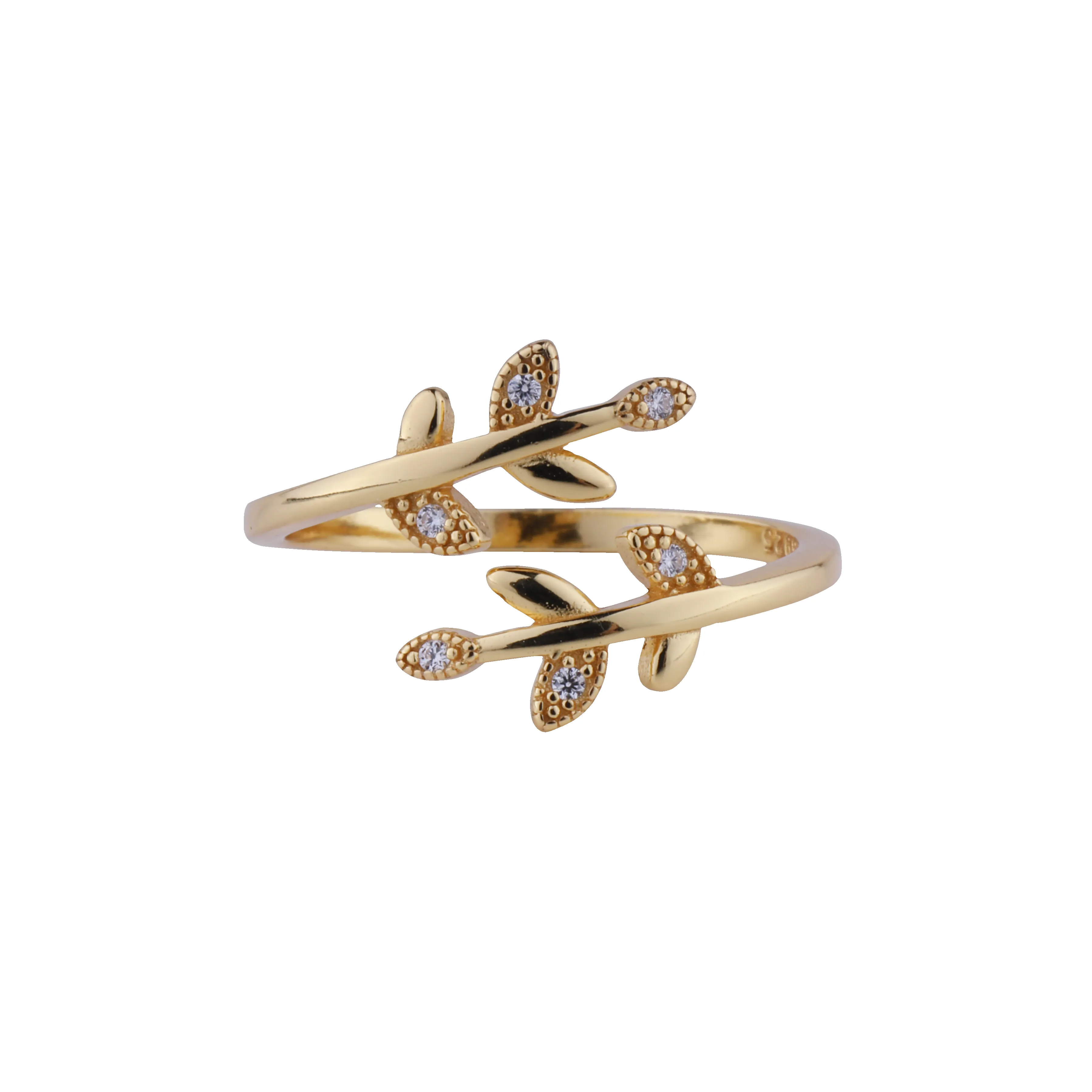 Adjustable Leaf Ring sold by Mint & Lilly product image thumbnail 2