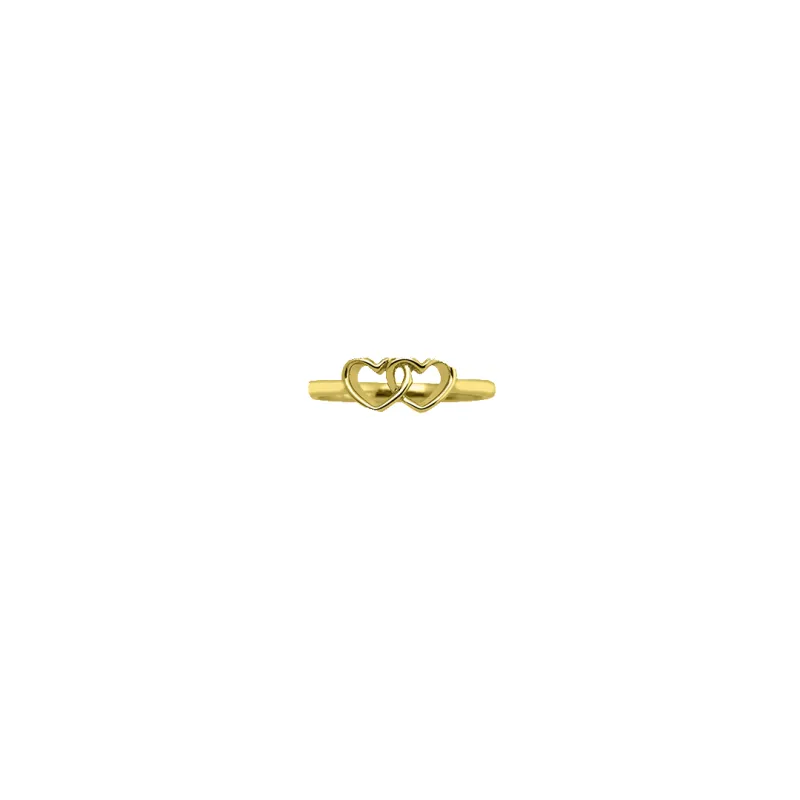 Two Hearts Together Ring made by Mint & Lilly