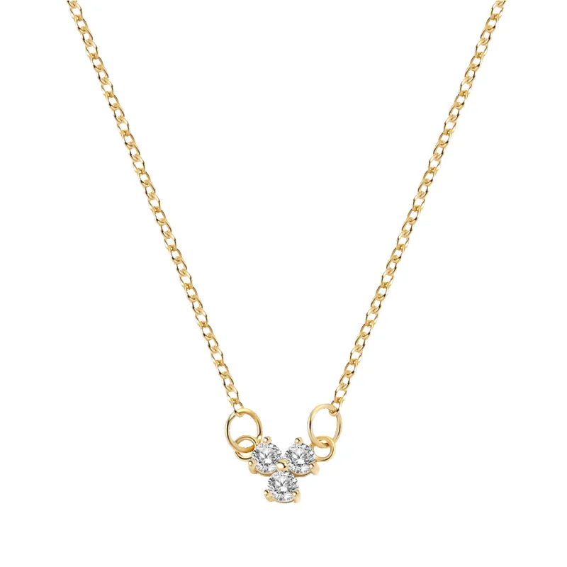 Trinity Diamond Pendant Necklace made by Mint & Lilly