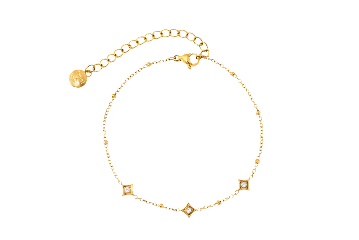 Delicate Diamond Shape Bracelet made by Mint & Lilly