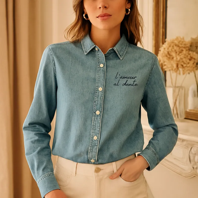 La Chemise Brodée l'amour al dente sold by Amour Singulier