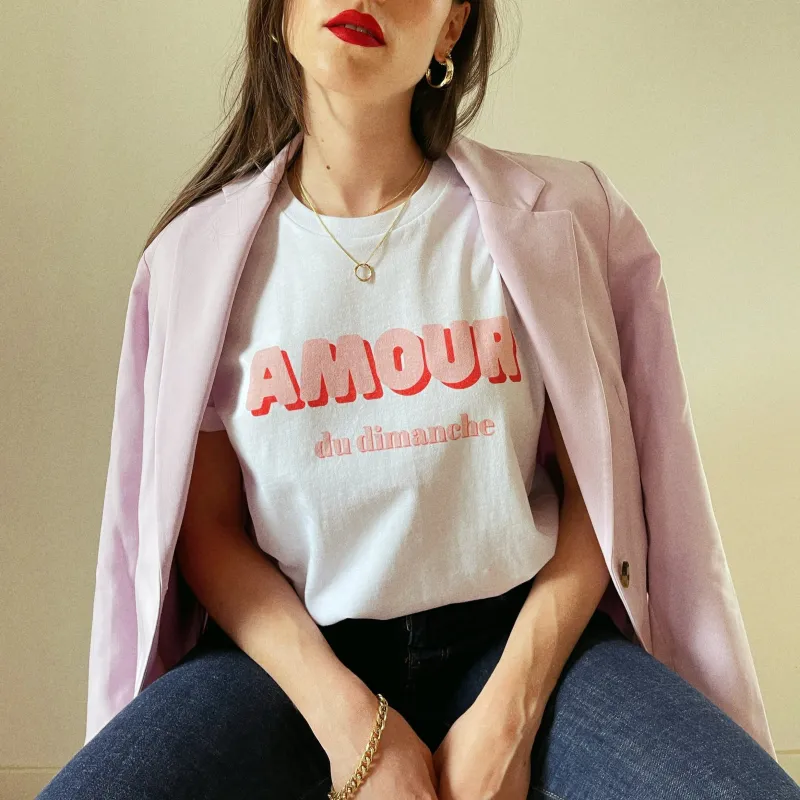 Le T-shirt Amour du Dimanche sold by Amour Singulier