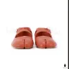 WoodChuckSato Women's Men's Brick Red Tabi Split-Toe Sheep Leather Mary Jane Shoes with Buckle Strap Sizes EU 35-44 sold by WoodChuckSato