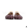 WoodChuckSato Women's Men's Burgundy Tabi Split-Toe "Distressed" Leather Ballet Flats with Elastic Band Sizes EU 35-45 sold by WoodChuckSato