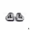 WoodChuckSato Women's Men's Cracked Silver Tabi Split-Toe "Distressed" Leather Ballet Flats Sizes EU 35-45 sold by WoodChuckSato