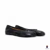 WoodChuckSato Women's Men's Black Tabi Split-Toe "Distressed" Leather Ballet Flats Sizes EU 35-45 sold by WoodChuckSato