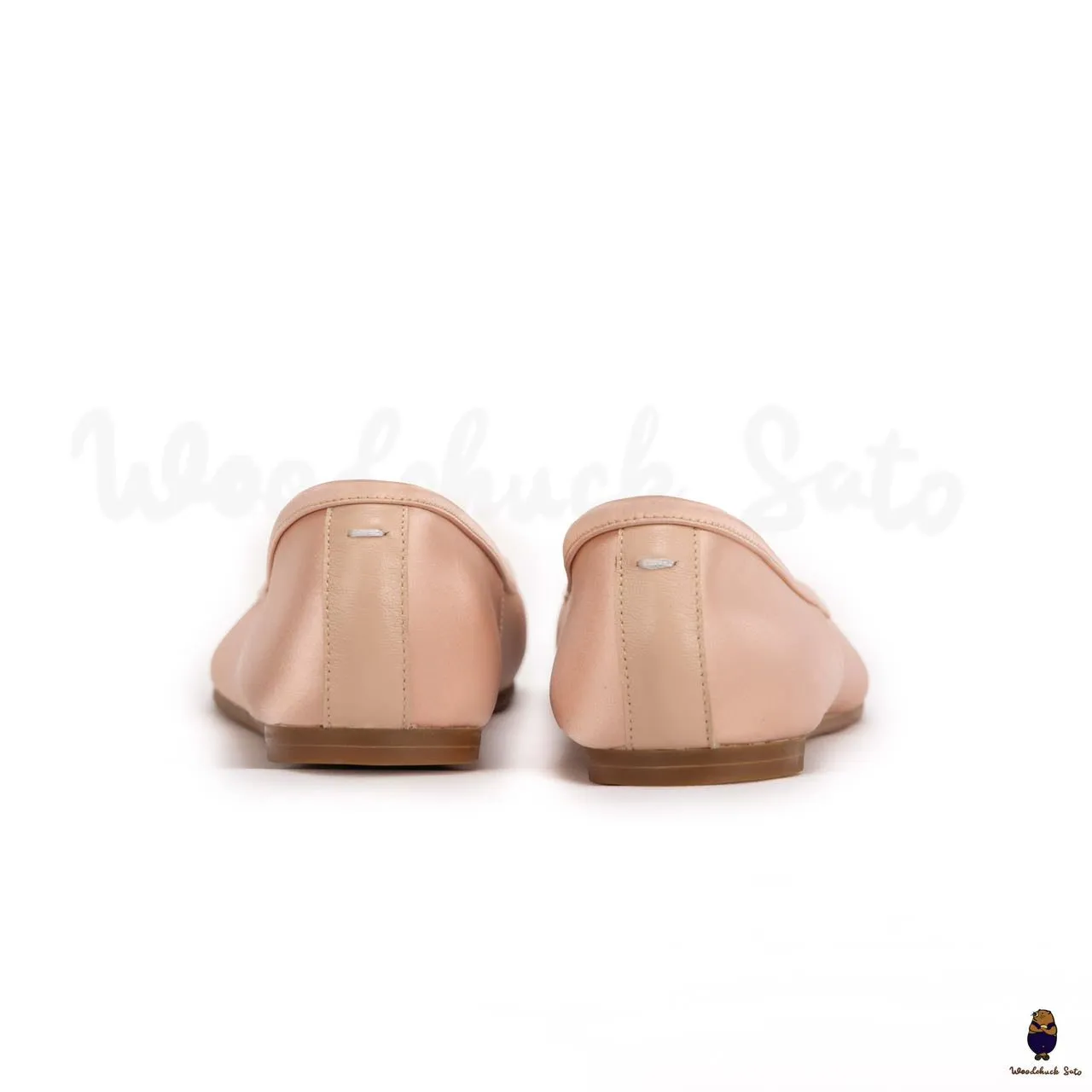 WoodchuckSato Soft Pink Silk Fabric Tabi Flats with Bow sold by WoodChuckSato product image thumbnail 4