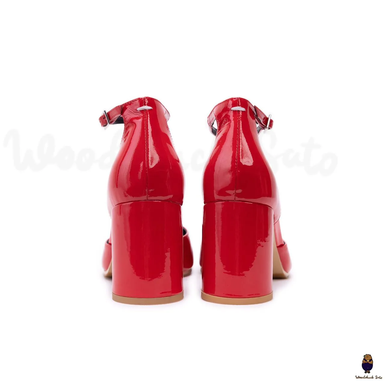 WoodchuckSato Red Patent Cow Leather Tabi 8 cm Heel with Ankle Strap sold by WoodChuckSato product image thumbnail 4