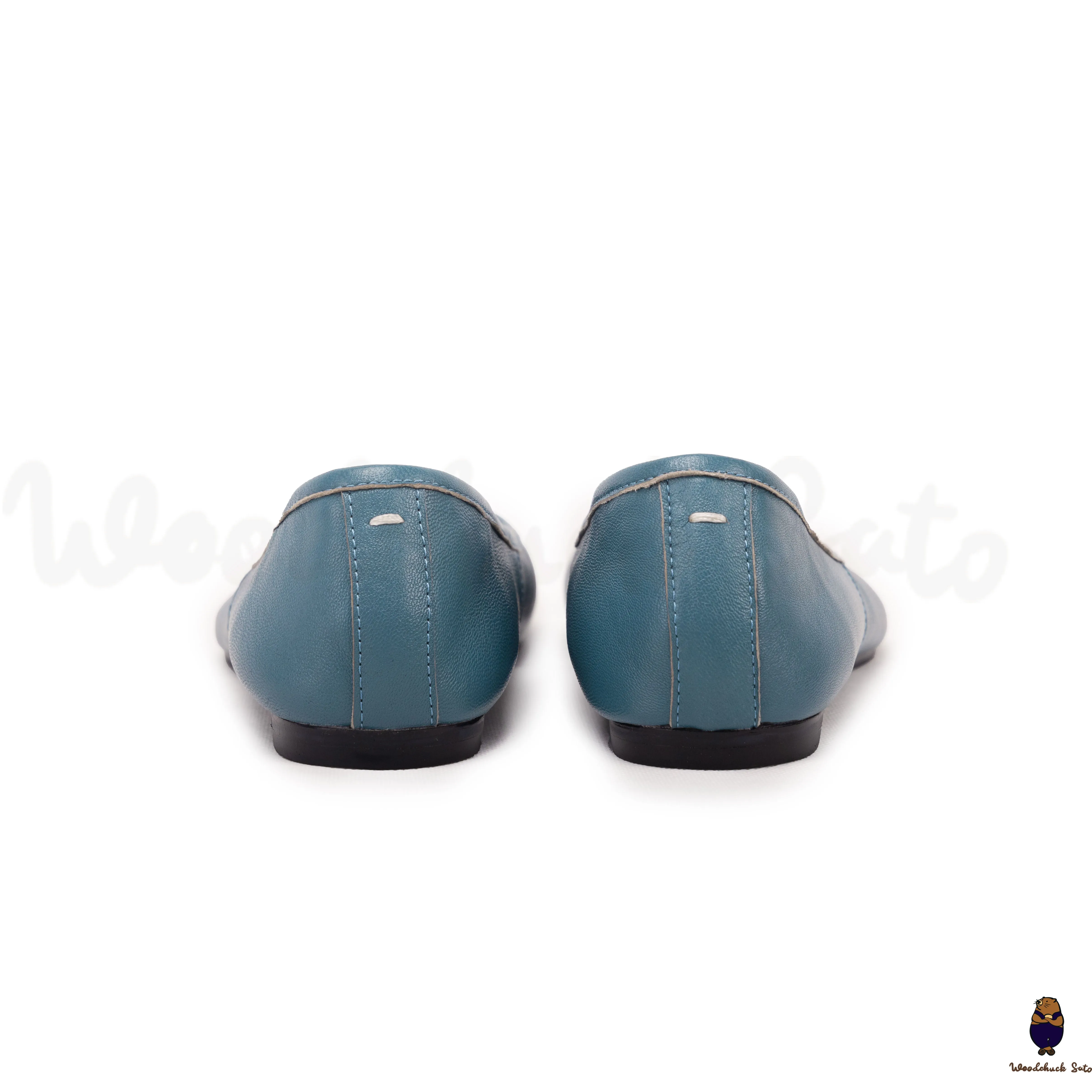 WoodchuckSato Blue Sheep Leather Split-Toe Ballet Flat sold by WoodChuckSato product image thumbnail 4
