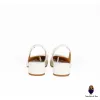 WoodChuckSato White Tabi Split-Toe Sheep Leather Summer Sandals with Low Heels & Elastic Band Sizes EU 35-45 sold by WoodChuckSato