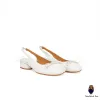 WoodChuckSato White Tabi Split-Toe Sheep Leather Summer Sandals with Low Heels & Elastic Band Sizes EU 35-45 sold by WoodChuckSato