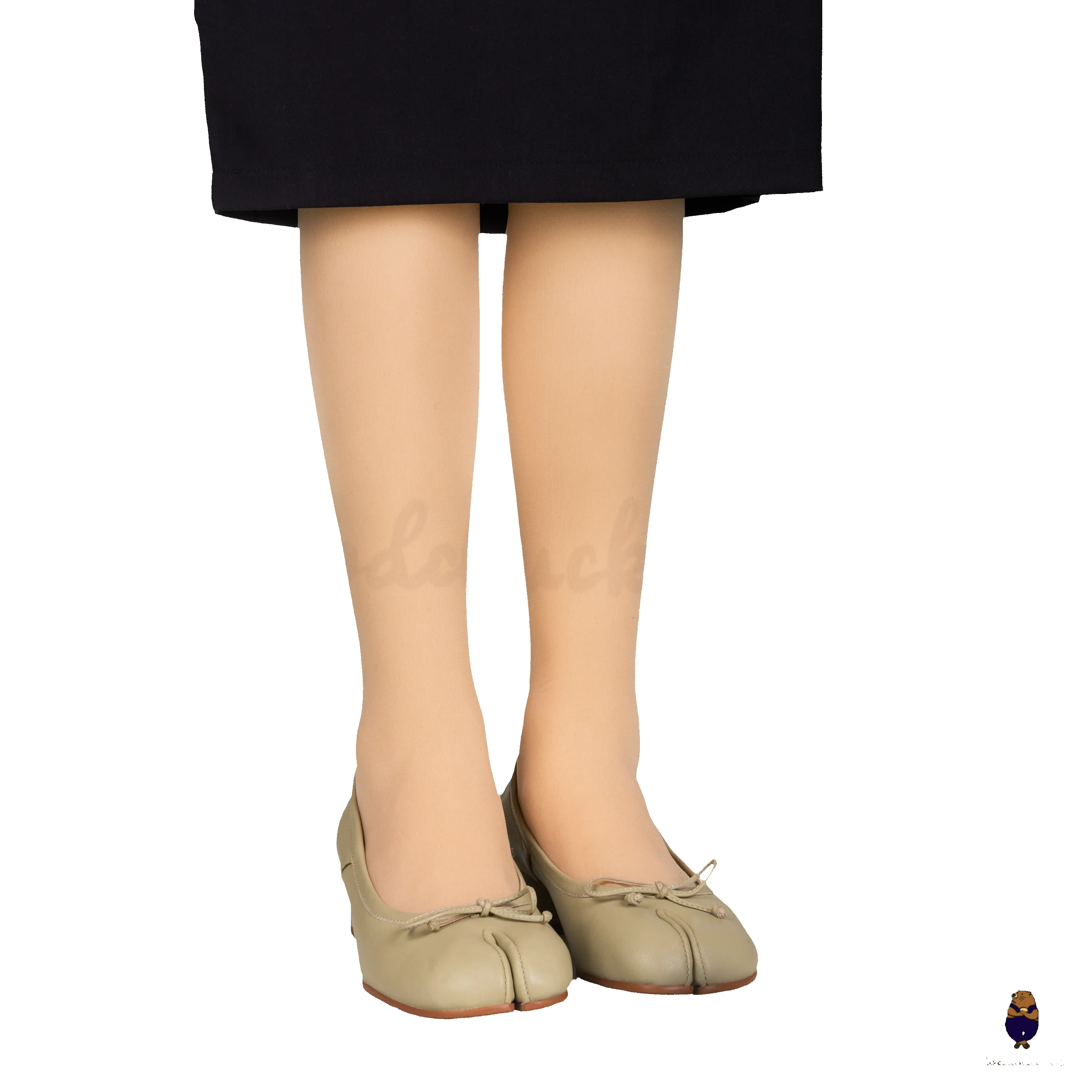 WoodchuckSato Green Sheep Leather Tabi 3 cm Heel Pumps with Bow sold by WoodChuckSato product image thumbnail 2