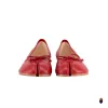 WoodChuckSato Red Tabi Split-Toe Sheep Leather Mary Jane Shoes with 3cm Heel & Bow Sizes sold by WoodChuckSato