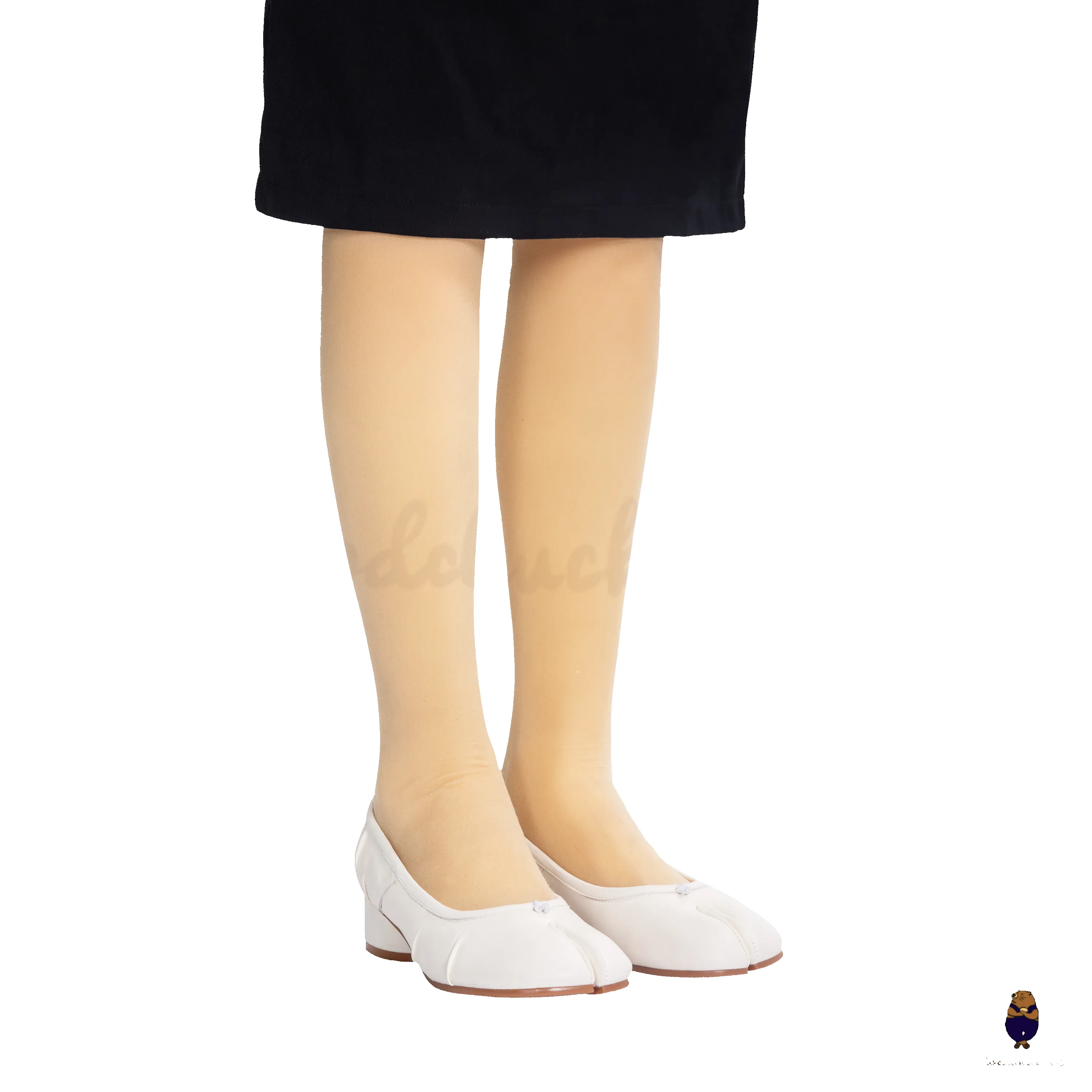 WoodChuckSato White Tabi Split-Toe Sheep Leather Mary Jane Shoes with 3cm Heel & Ruched sold by WoodChuckSato product image thumbnail 2