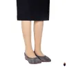 WoodChuckSato Grey Ultra-Soft Fuzzy Cow Suede Tabi Ballet Flats sold by WoodChuckSato
