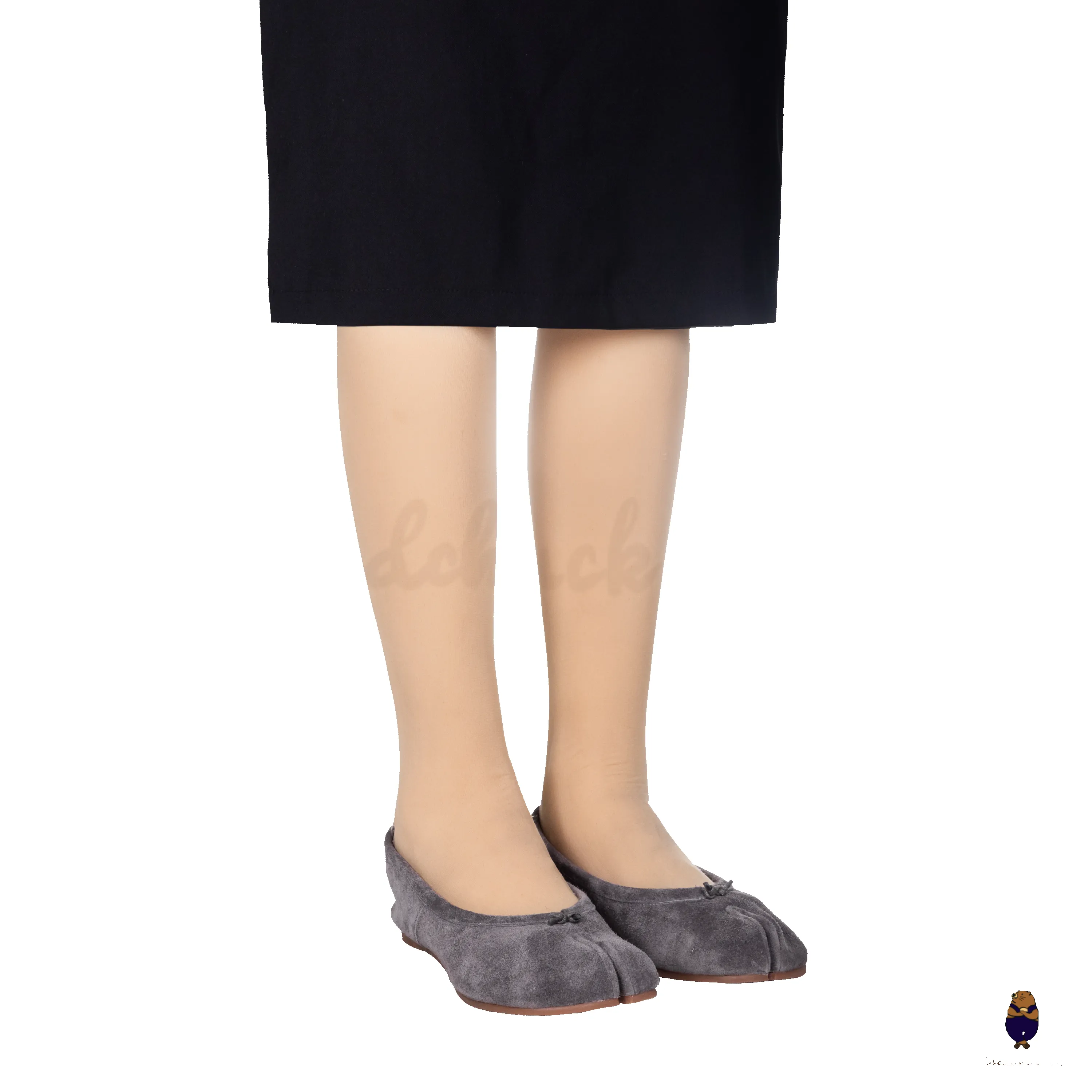 WoodChuckSato Grey Soft Fuzzy Cow Suede Tabi Ballet Flats sold by WoodChuckSato product image thumbnail 2