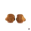 WoodChuckSato Brown Ultra-Soft Fuzzy Cow Suede Tabi Ballet Flats sold by WoodChuckSato