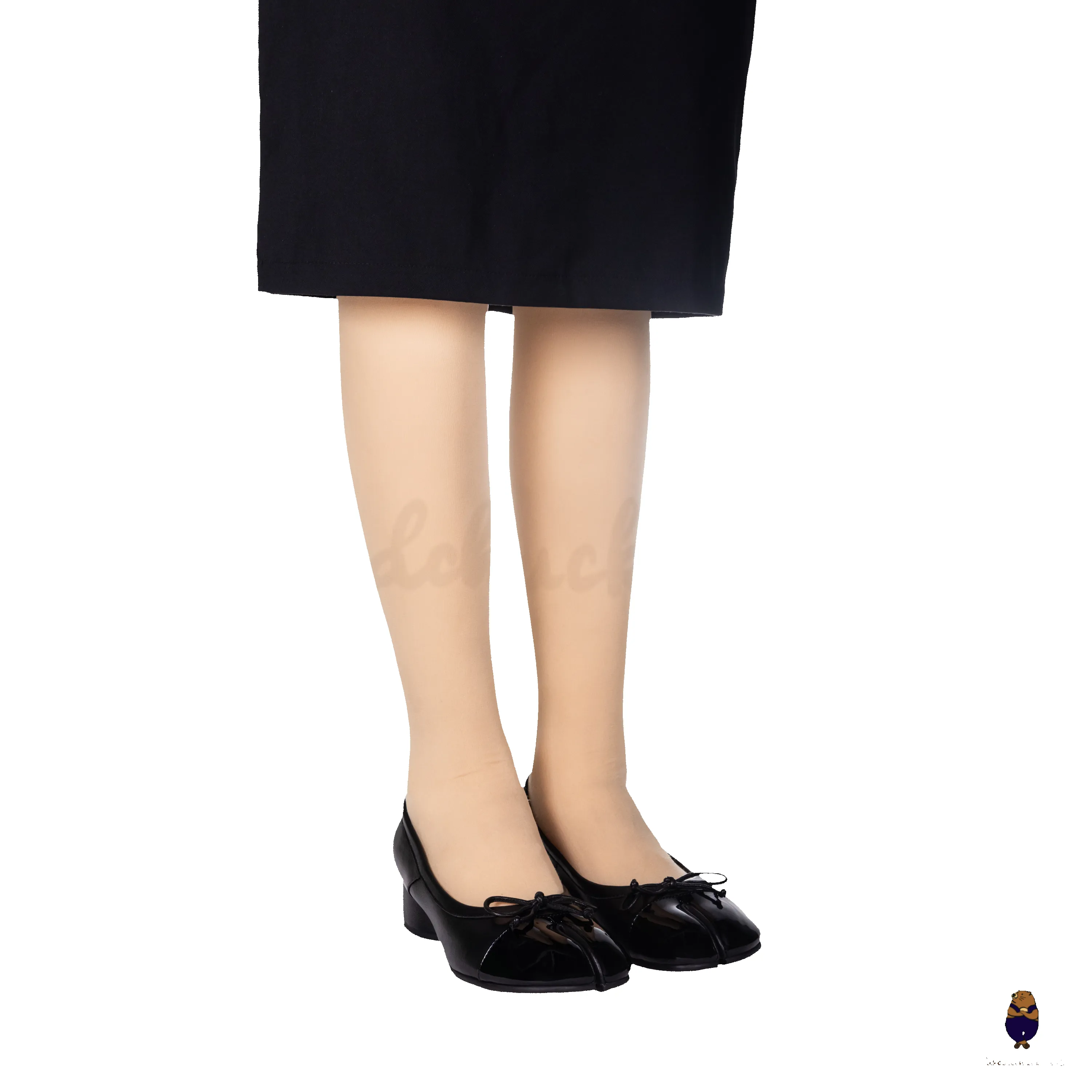 WoodchuckSato Navy Sheep Leather & Patent Cow Leather Tabi 3 cm Heel Pumps with Bow sold by WoodChuckSato product image thumbnail 2