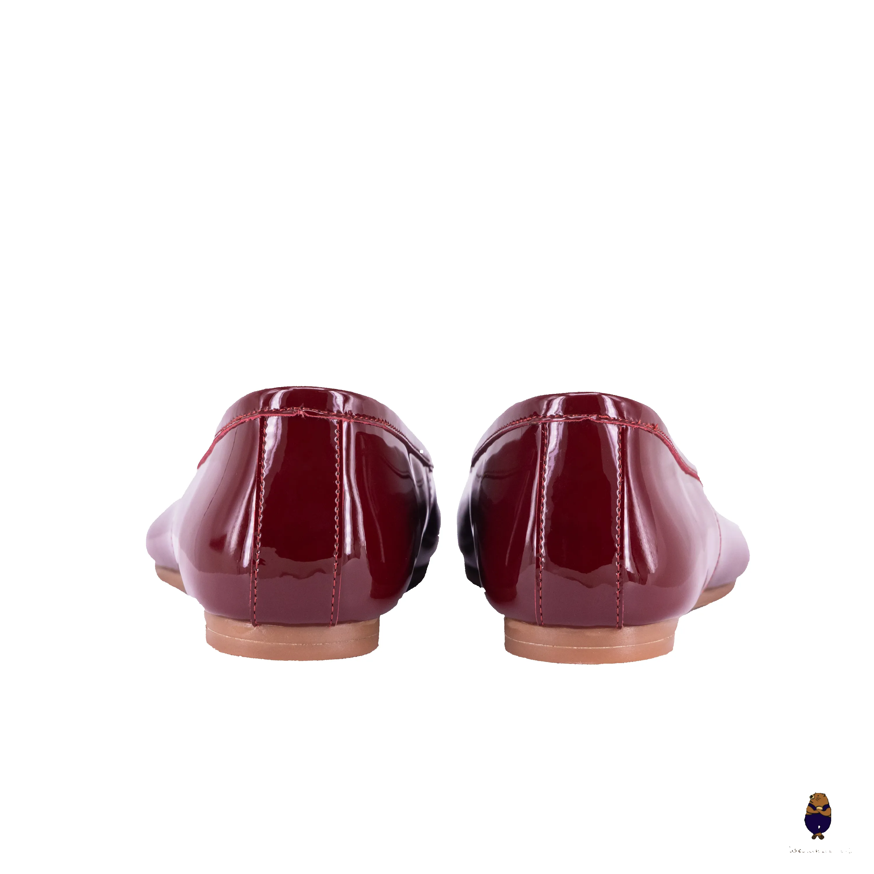 WoodChuckSato Women's Men's Burgundy Tabi Split-Toe Leather Ballet Flats sold by WoodChuckSato product image thumbnail 5