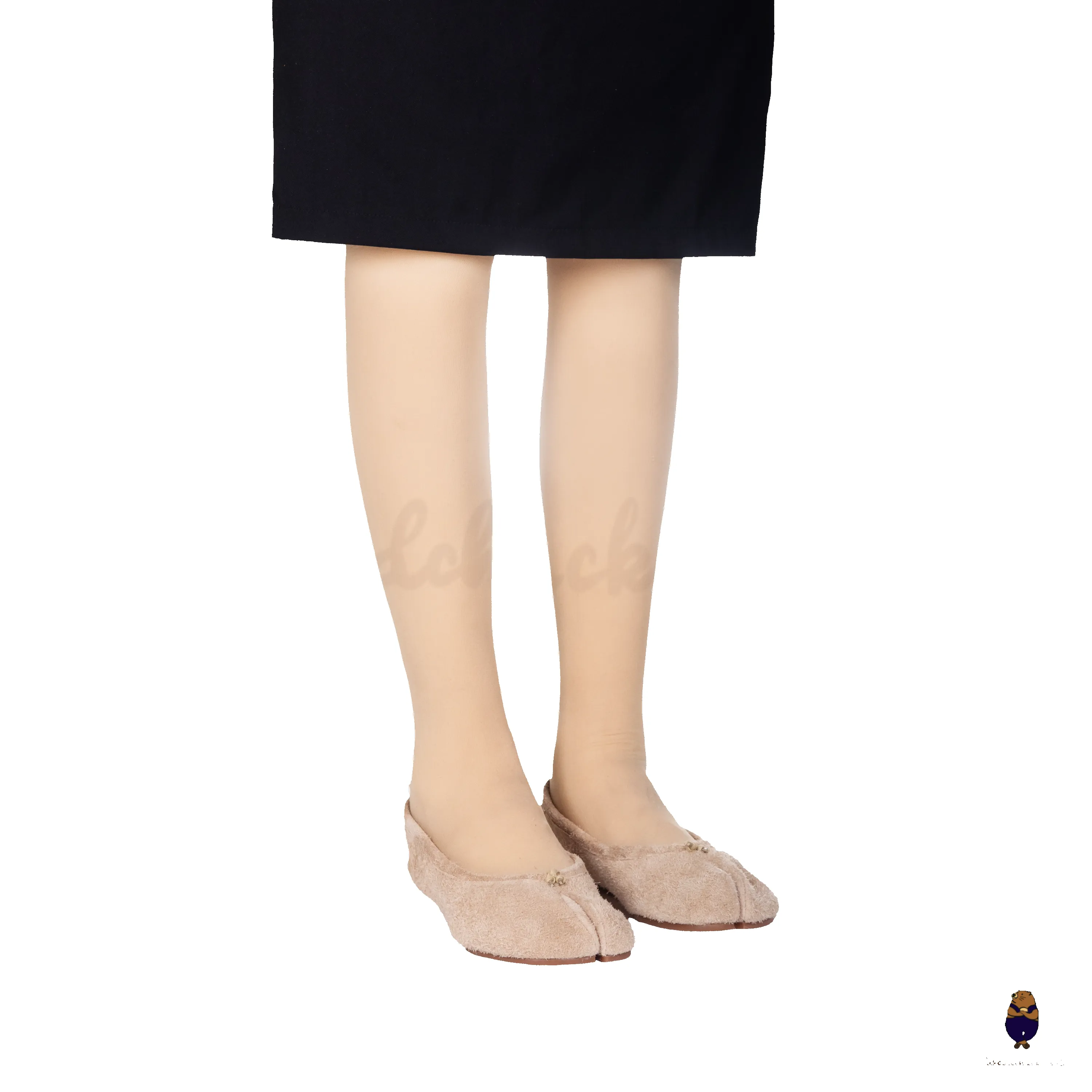 WoodChuckSato Beige Soft Fuzzy Cow Suede Tabi Ballet Flats sold by WoodChuckSato product image thumbnail 2