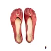 WoodchuckSato Red Vintage Horse Leather Tabi Ballet Flats 35-48 sold by WoodChuckSato