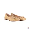 Woodchuck Sato Woven Tabi Ballet Flats, Nude Bow Straw Tabi Ballet Flats sold by WoodChuckSato