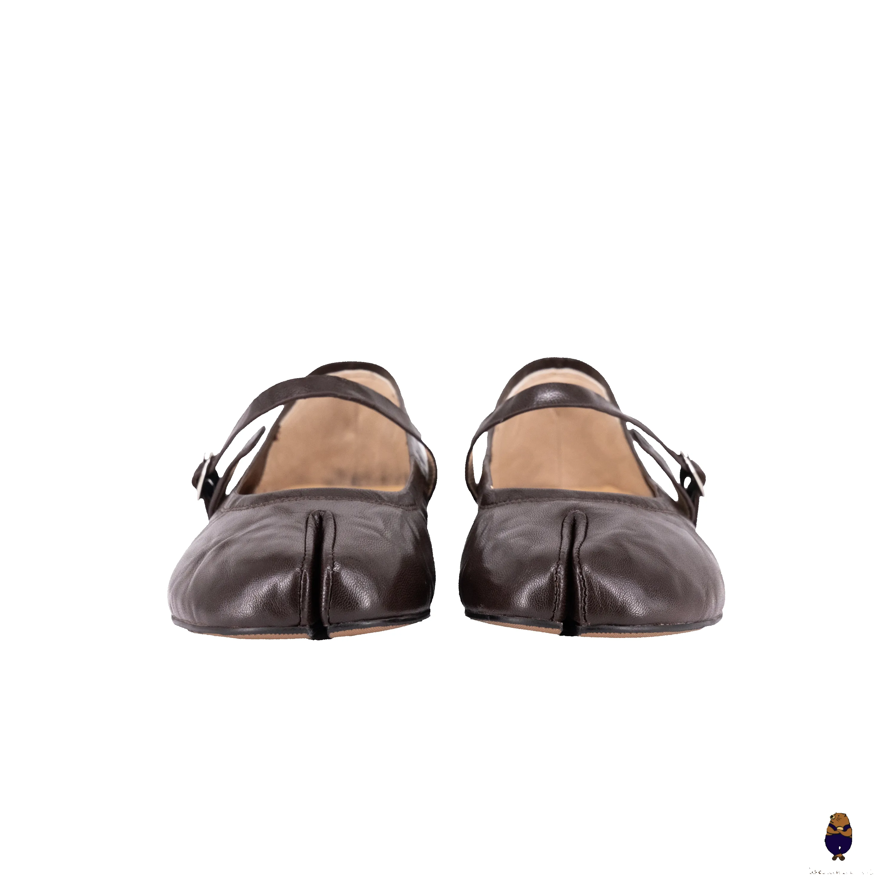 WoodchuckSato Vintage Brown Leather Tabi Mary Jane Flats sold by WoodChuckSato product image thumbnail 5