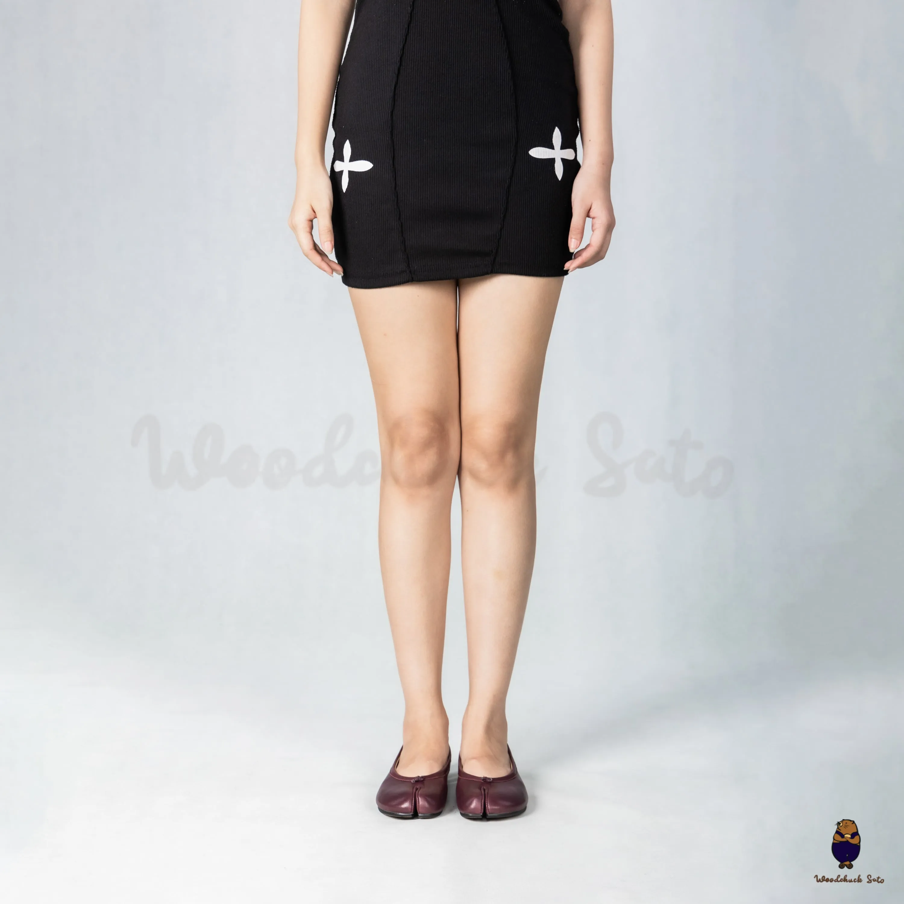 WoodchuckSato Burgundy Leather Tabi Ballerina Ballet Flats sold by WoodChuckSato product image thumbnail 3