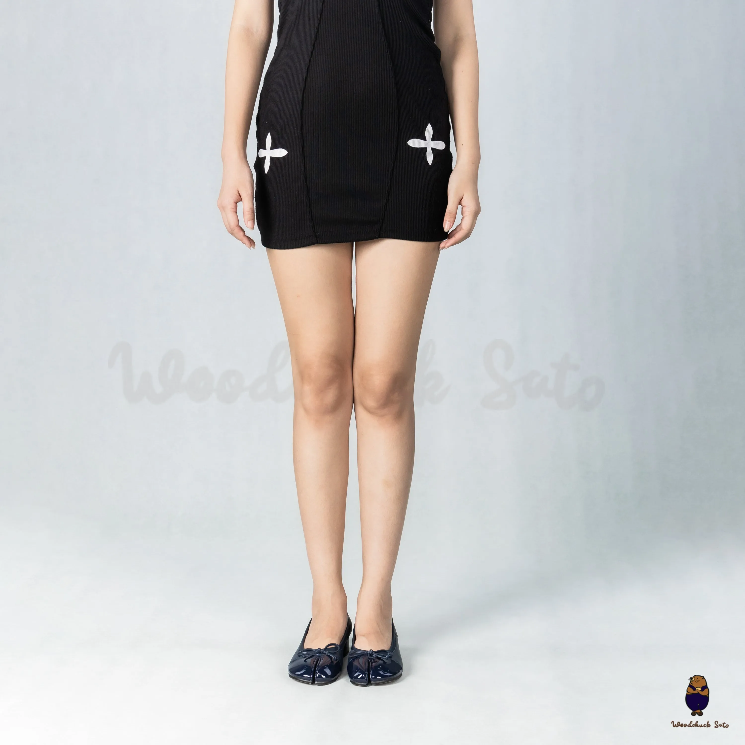 WoodChuckSato Navy Tabi Split-Toe Patent Cow Leather Mary Jane Shoes with 3cm Heel & Bow sold by WoodChuckSato product image thumbnail 2