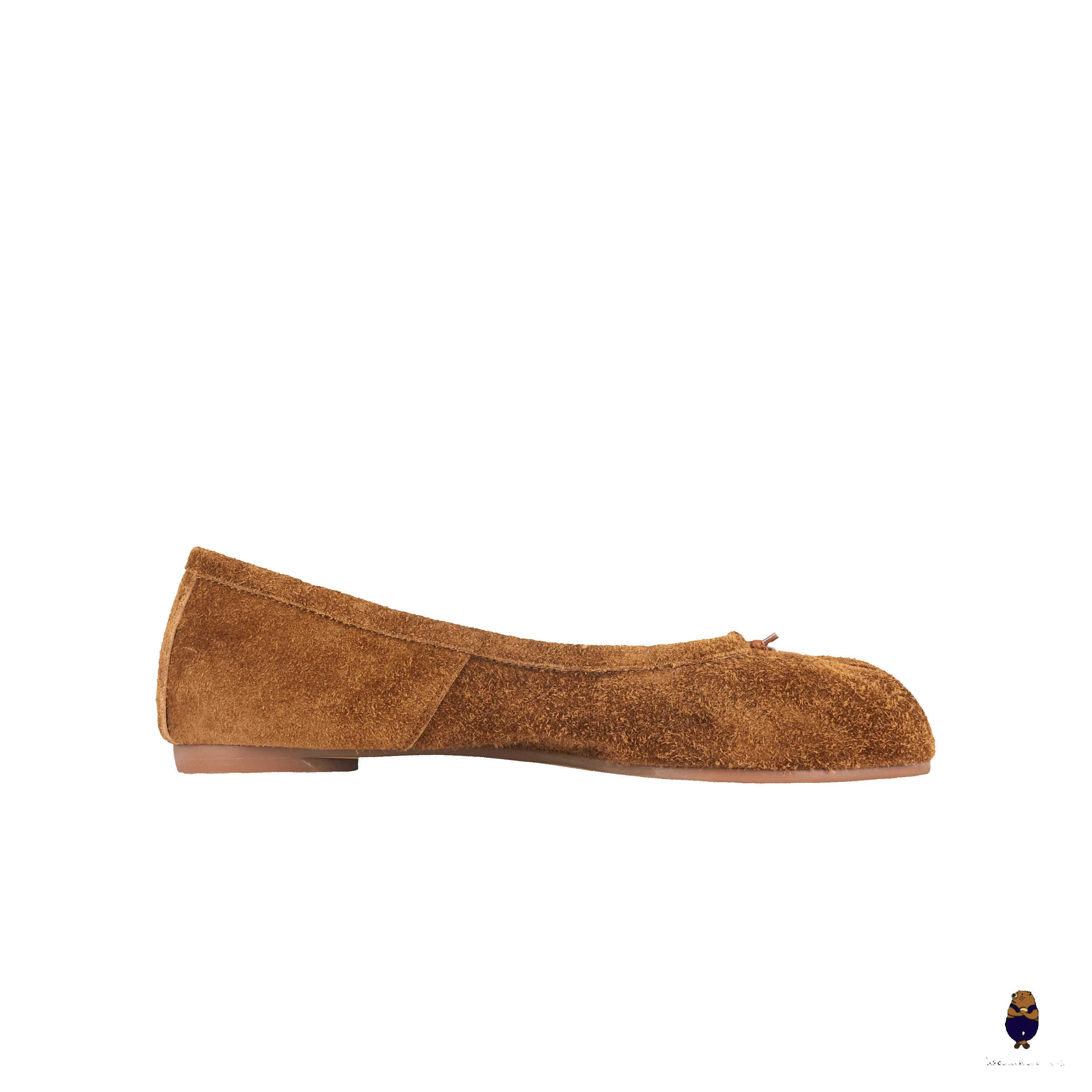 WoodChuckSato Brown Soft Fuzzy Cow Suede Tabi Ballet Flats sold by WoodChuckSato product image thumbnail 5