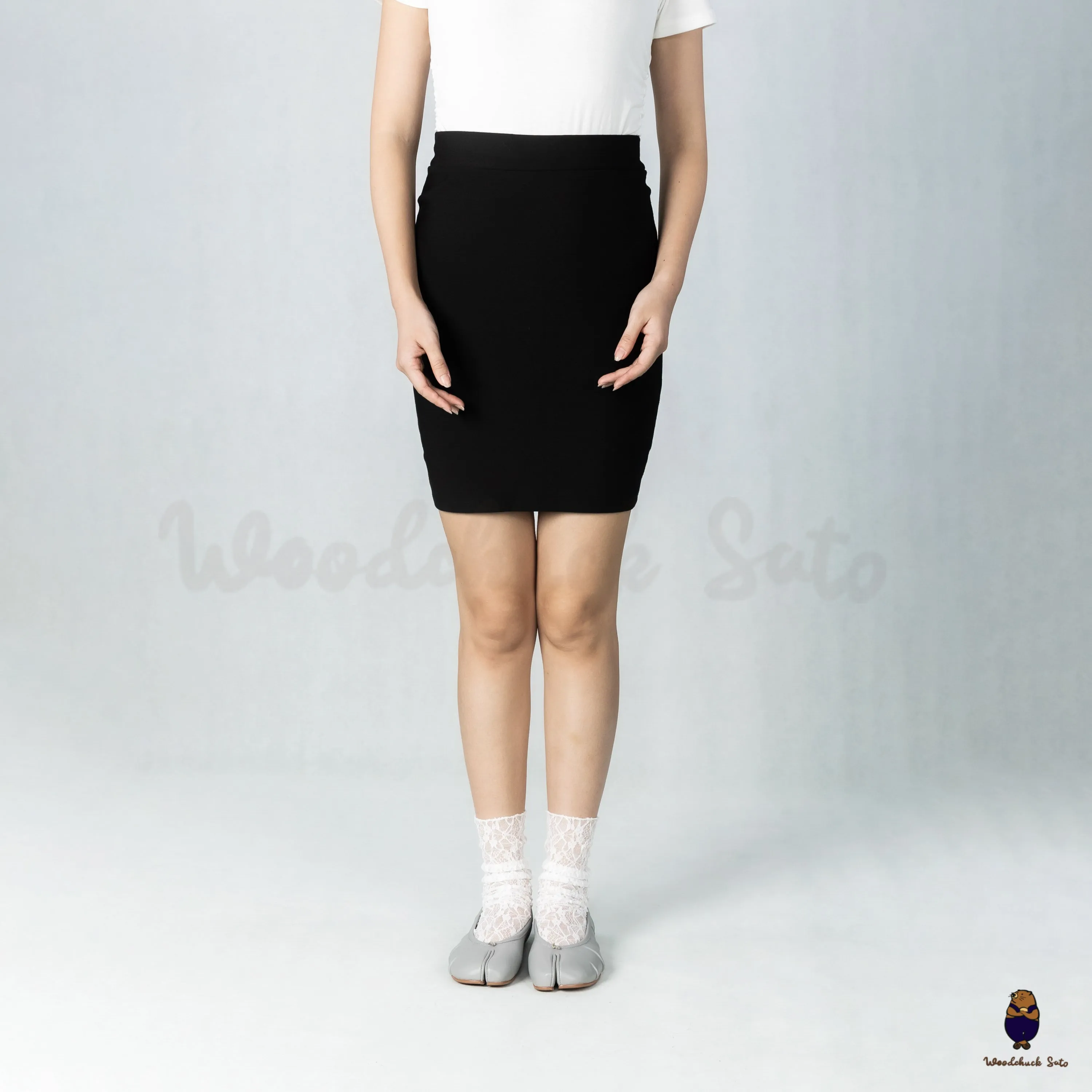 WoodchuckSato Blue Leather Tabi Ballet Flats with Ruched Detailing sold by WoodChuckSato product image thumbnail 3