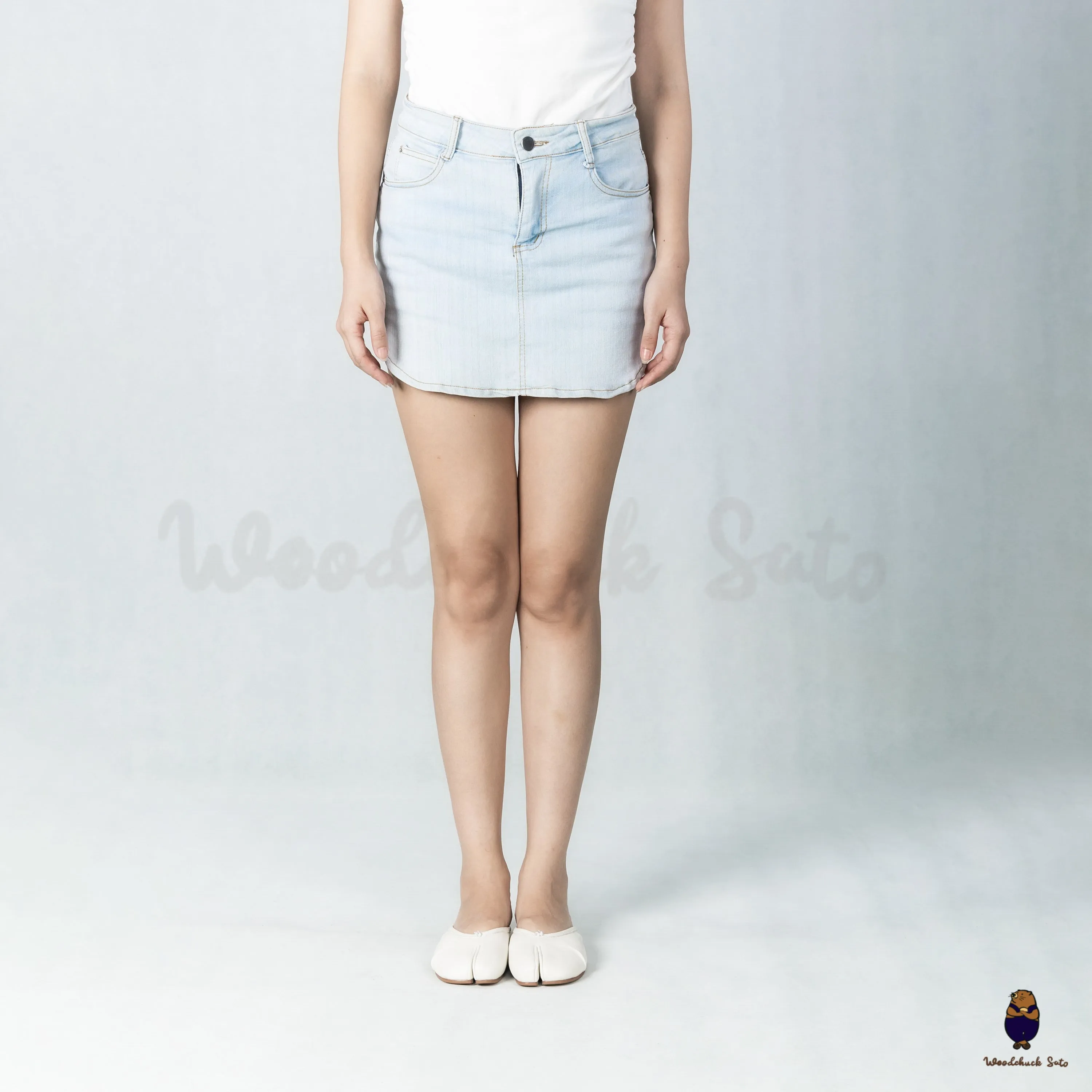 WoodchuckSato White Leather Tabi Mules with Ruched sold by WoodChuckSato product image thumbnail 3