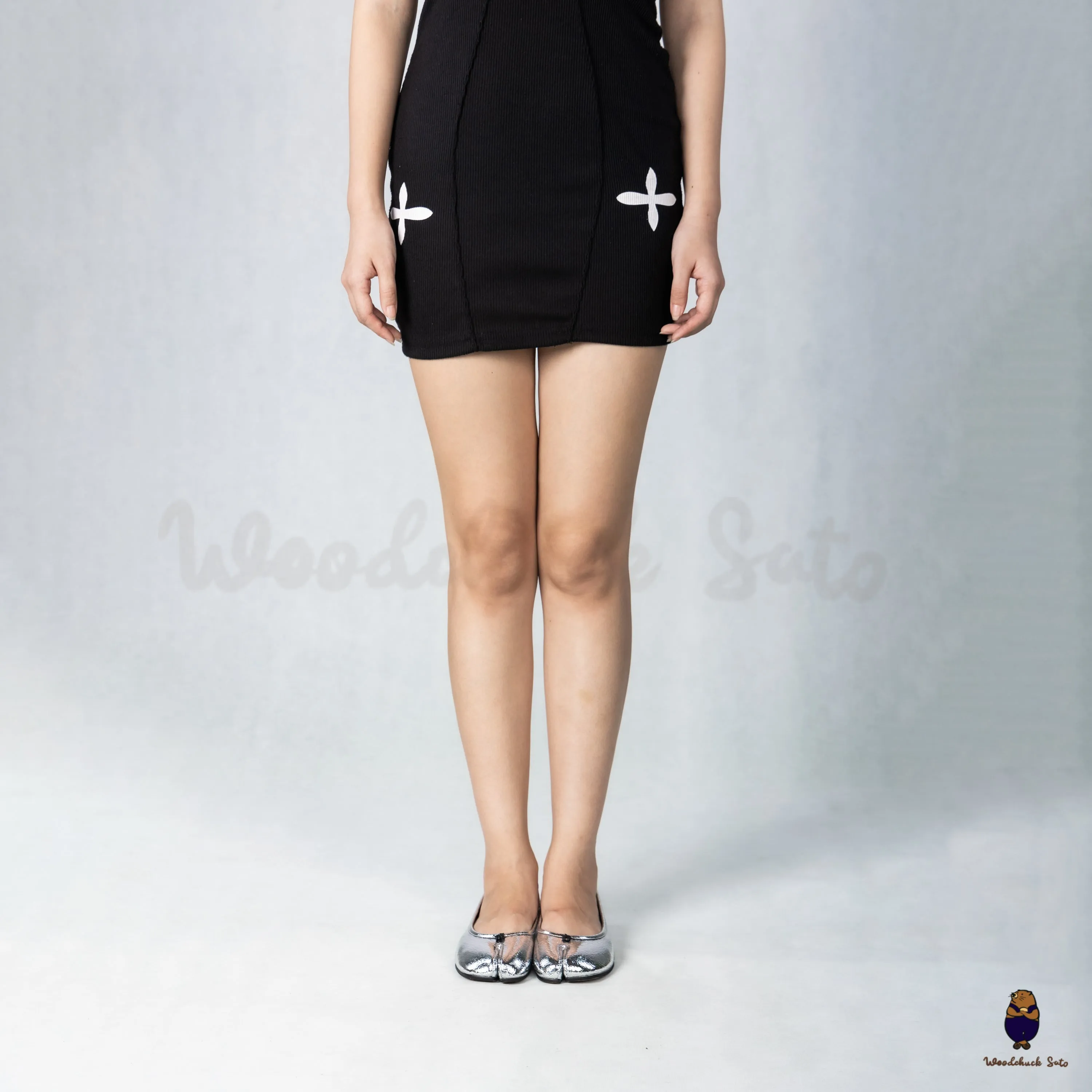 WoodchuckSato Cracked Silver Cow Leather Tabi Ballerina Ballet Flats sold by WoodChuckSato product image thumbnail 3