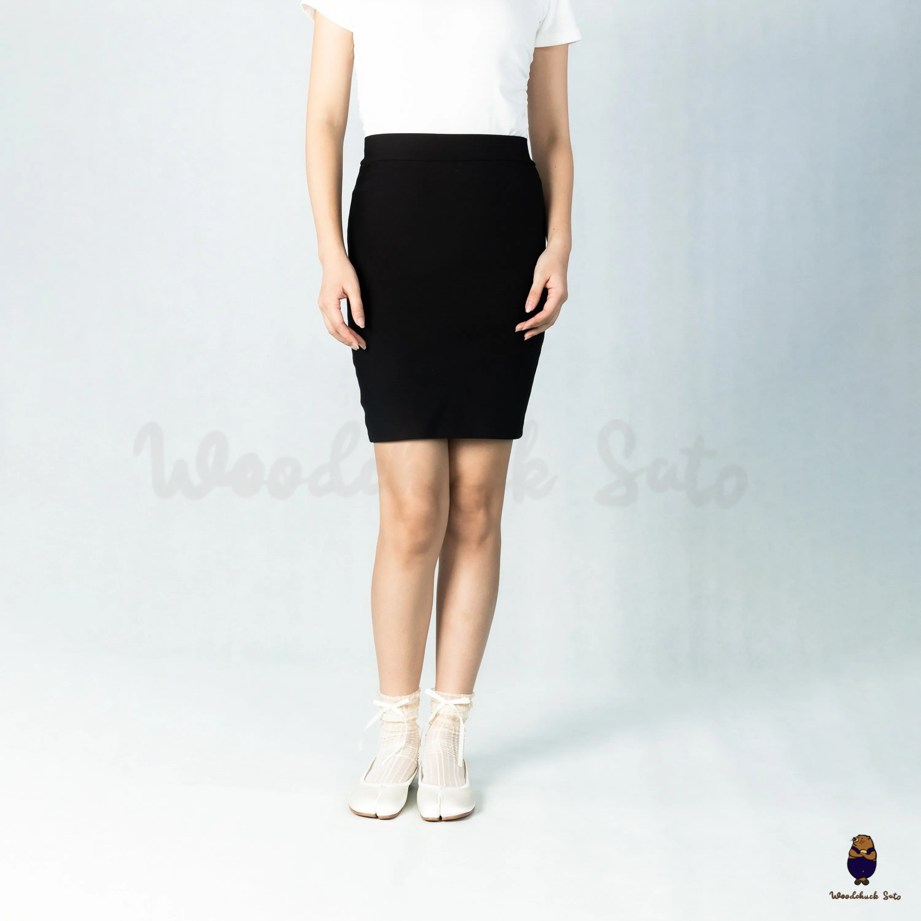 WoodchuckSato White Silk Fabric Tabi Ballet Flats sold by WoodChuckSato product image thumbnail 3