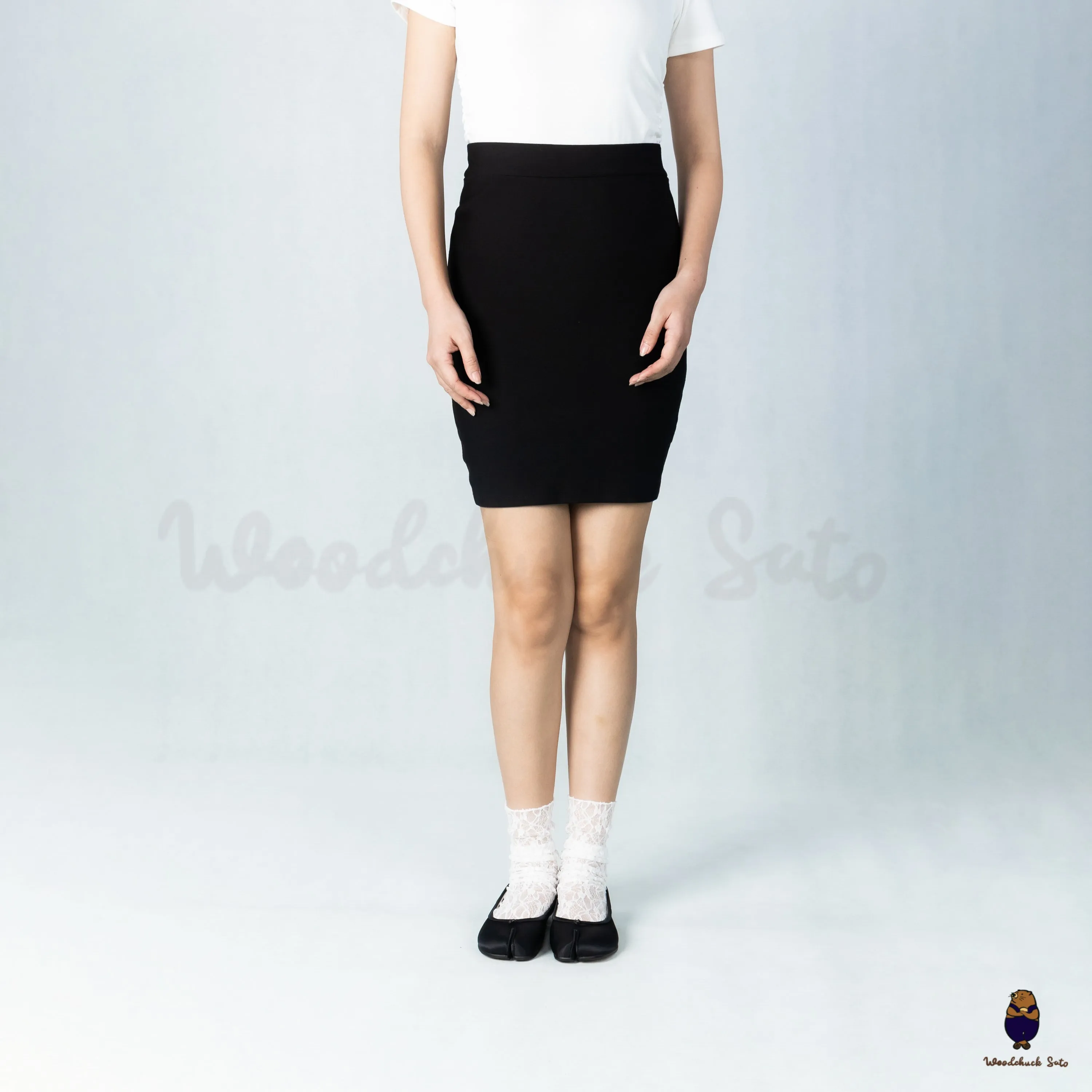 WoodchuckSato Black Silk Fabric Tabi Ballet Flats sold by WoodChuckSato product image thumbnail 3