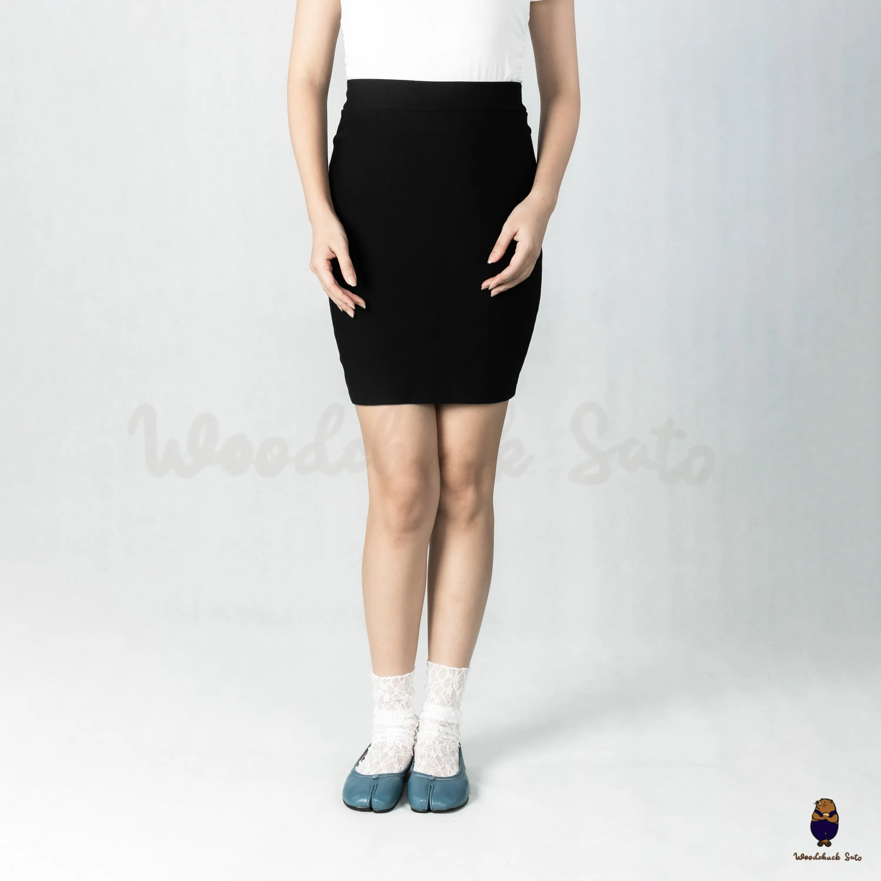 WoodchuckSato Blue Leather Tabi Split-Toe Ballerina Ballet Flat sold by WoodChuckSato product image thumbnail 3