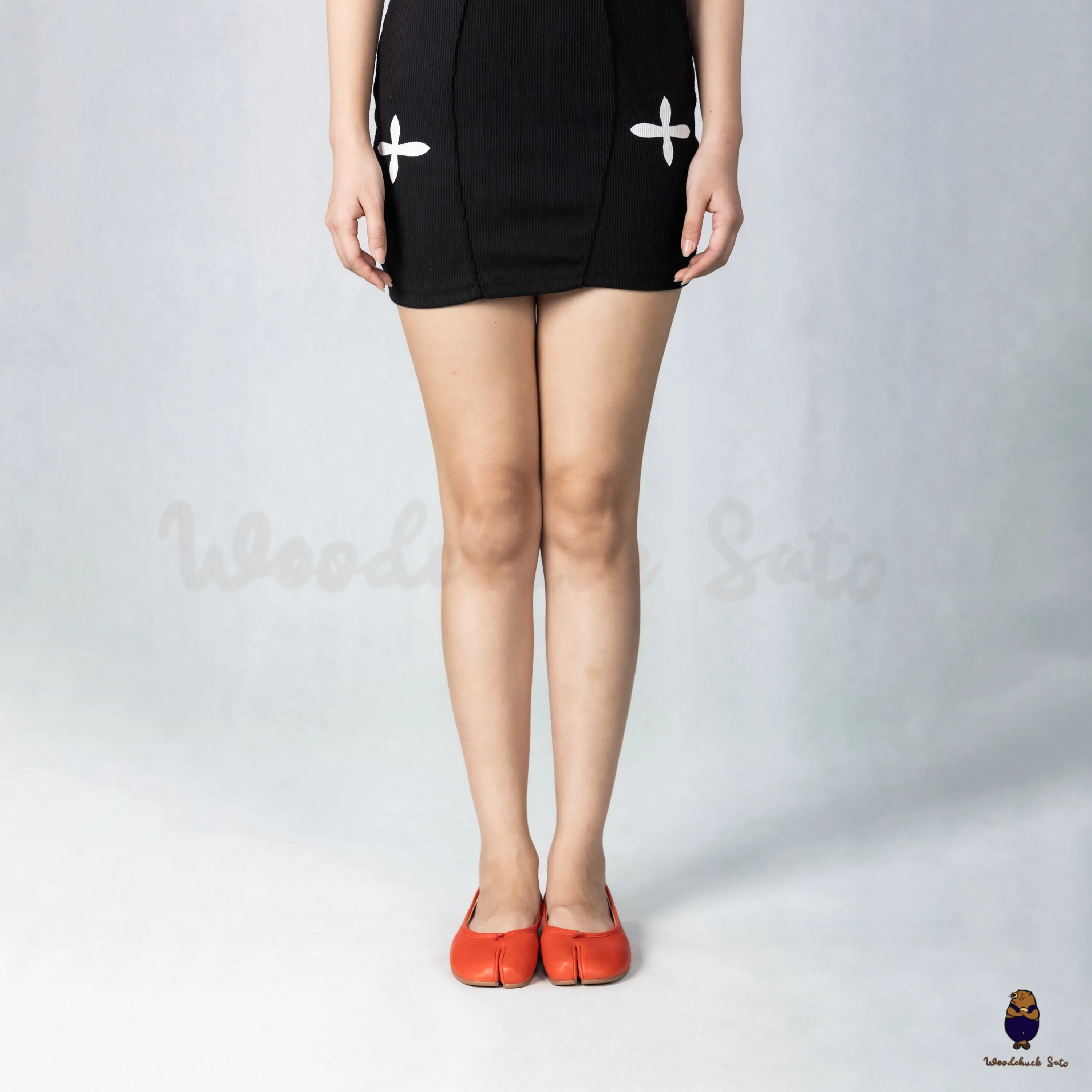 WoodchuckSato Red Sheep Leather Split-Toe Ballet Flats sold by WoodChuckSato product image thumbnail 3