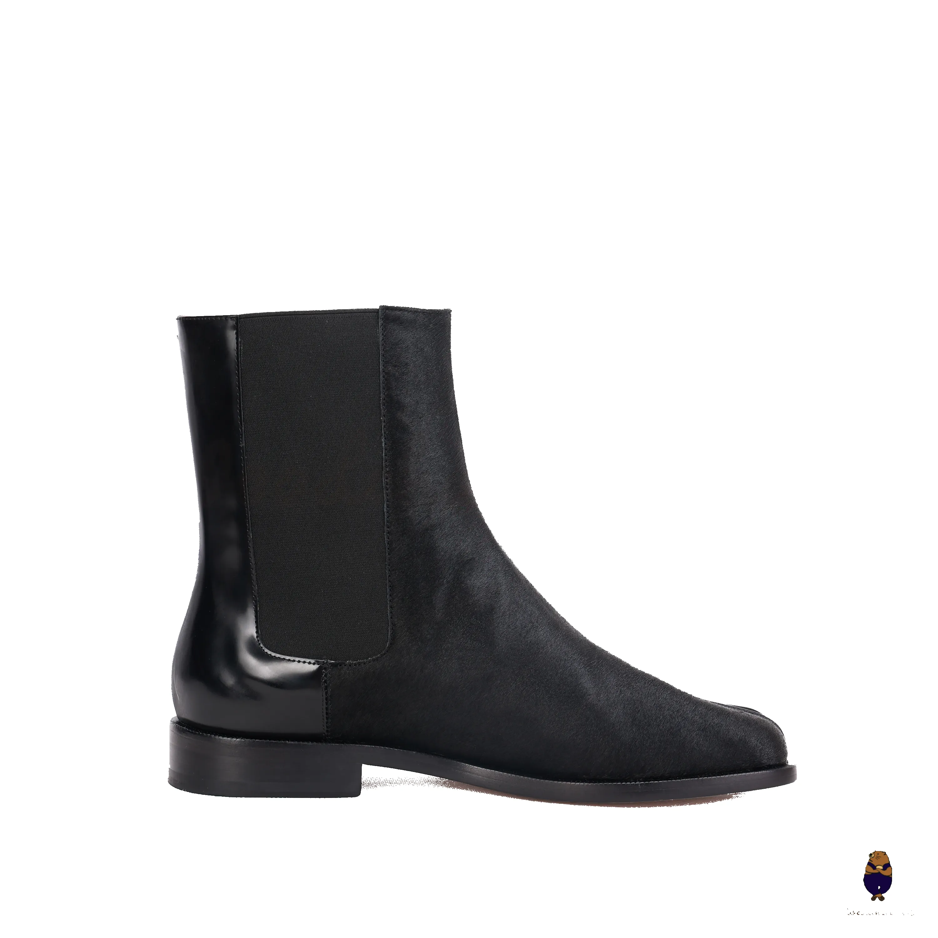 WoodchuckSato Black Horse Hair Leather Tabi Chelsea Boots sold by WoodChuckSato product image thumbnail 5