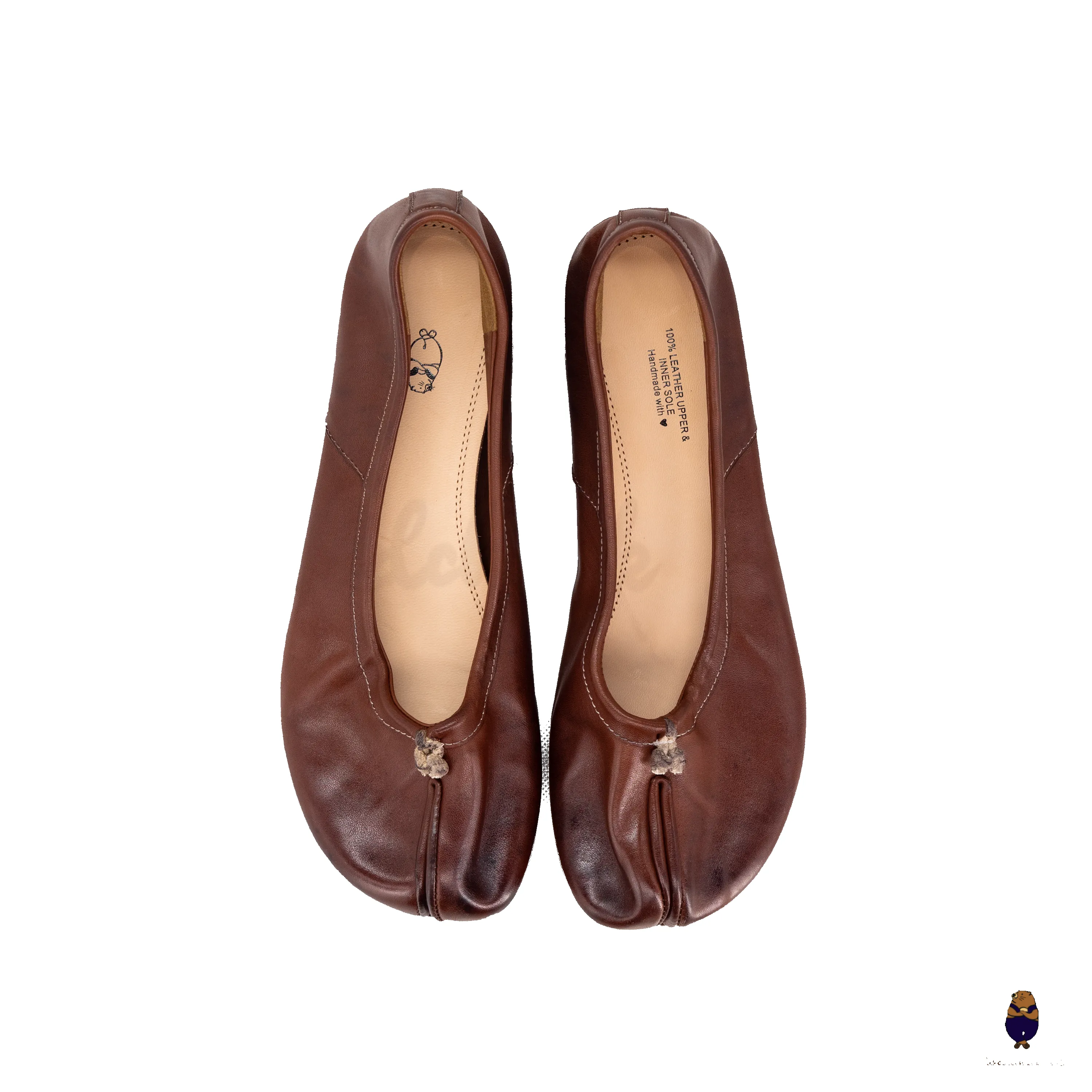 WoodchuckSato Mahogany Brown Horse Leather Tabi 3cm Heels sold by WoodChuckSato product image thumbnail 2