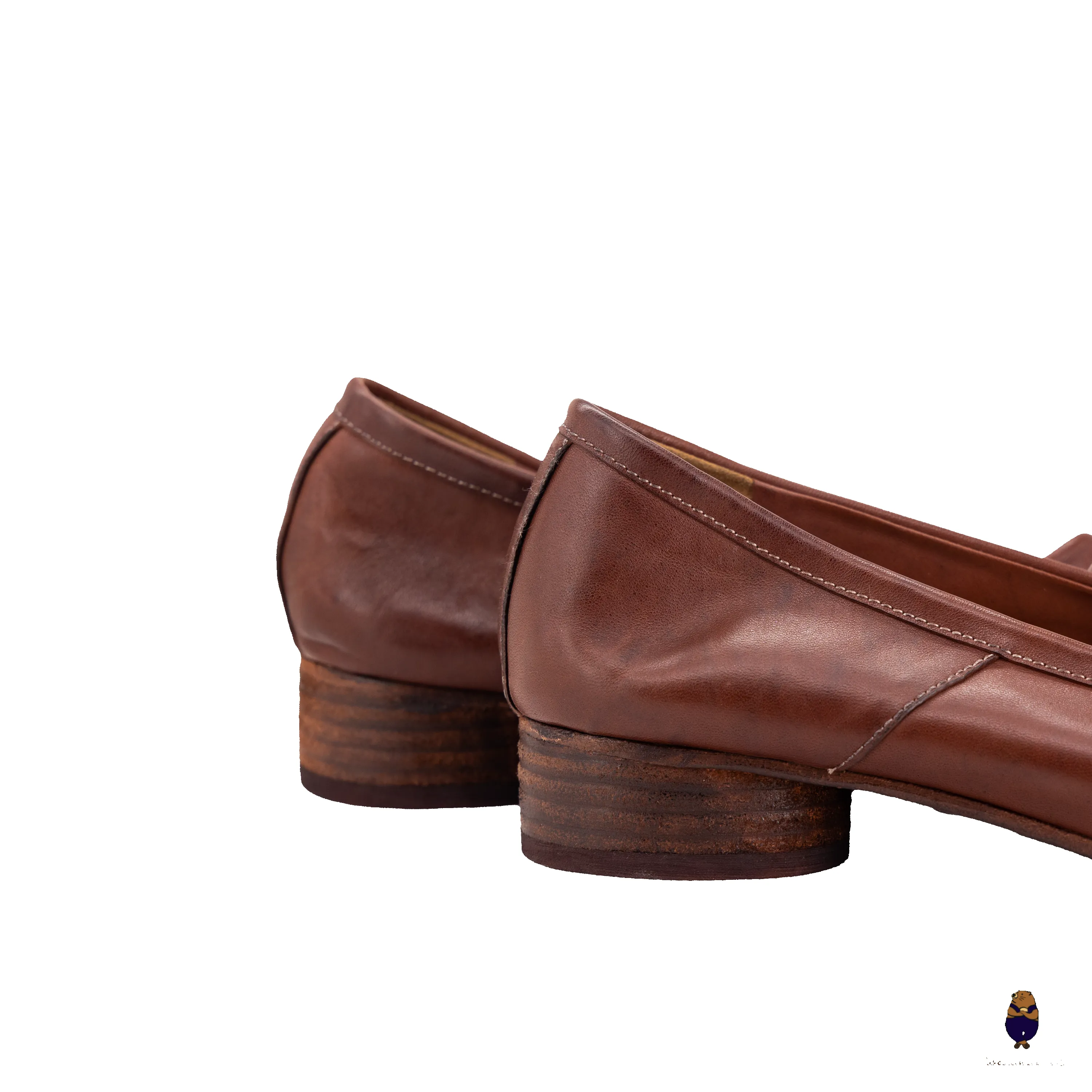 WoodchuckSato Mahogany Brown Horse Leather Tabi 3cm Heels sold by WoodChuckSato product image thumbnail 4