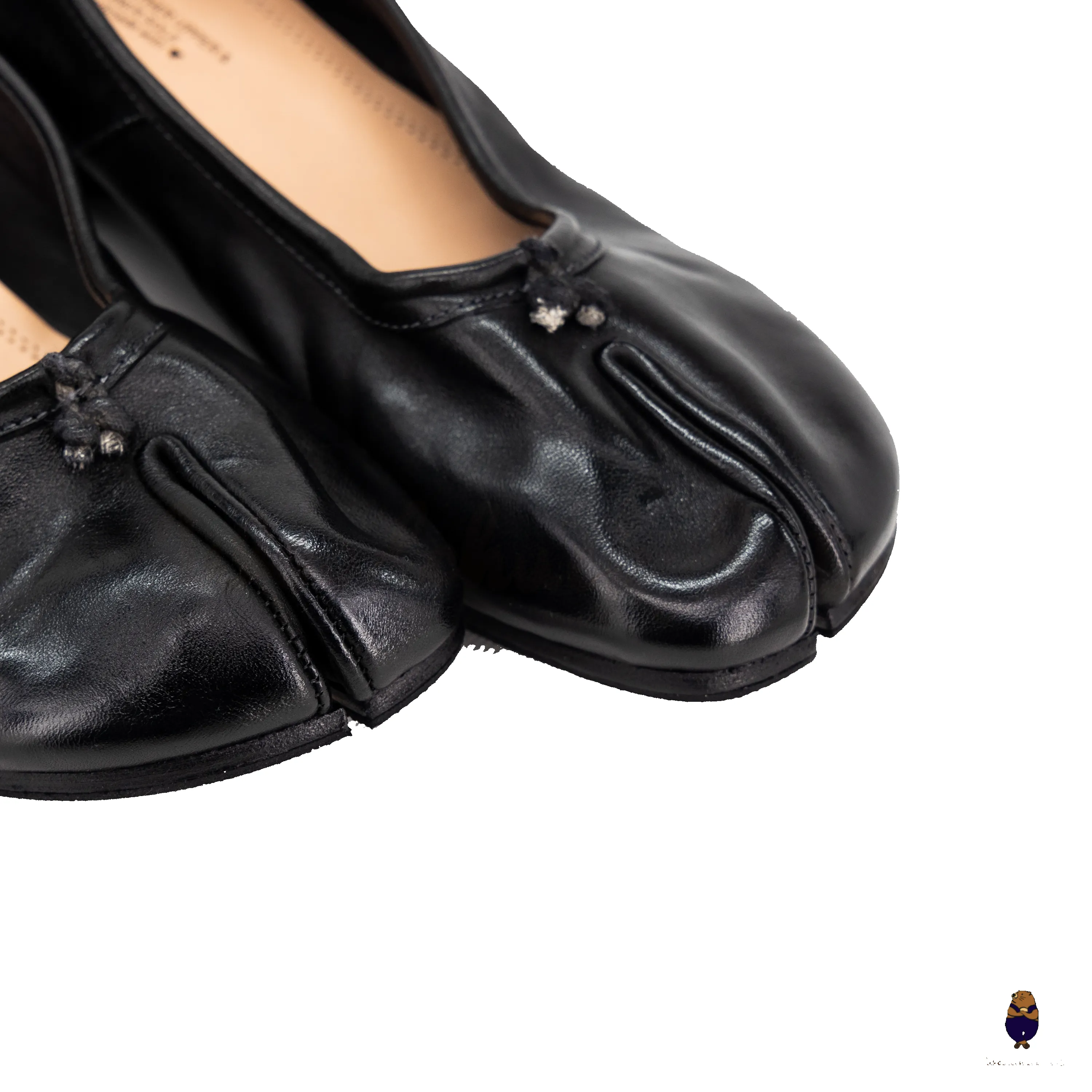 WoodchuckSato Black Horse Leather Tabi 3cm Heels sold by WoodChuckSato product image thumbnail 5