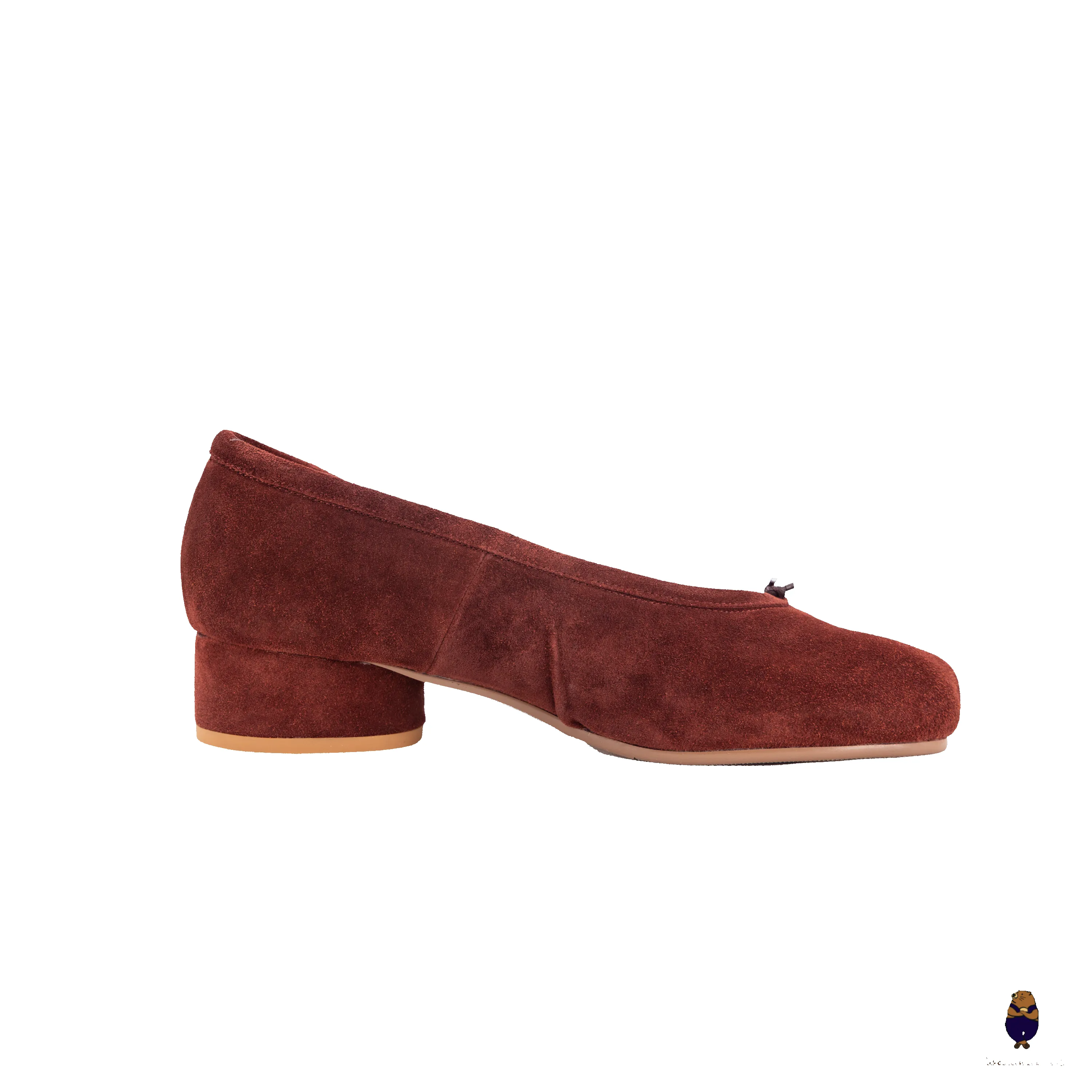 WoodchuckSato Mahogany Suede Cow Leather Tabi 3cm Heels sold by WoodChuckSato product image thumbnail 3