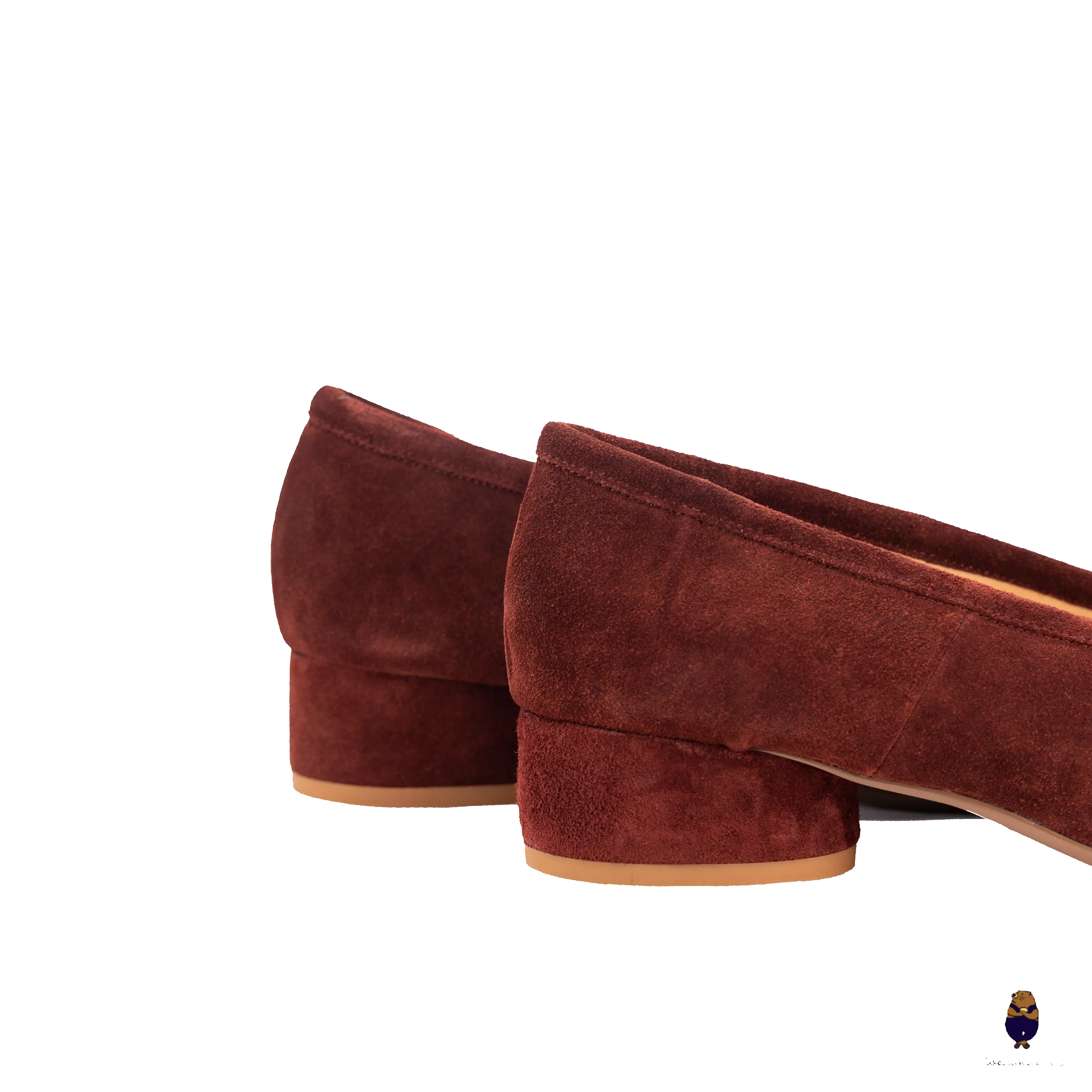 WoodchuckSato Mahogany Suede Cow Leather Tabi 3cm Heels sold by WoodChuckSato product image thumbnail 4