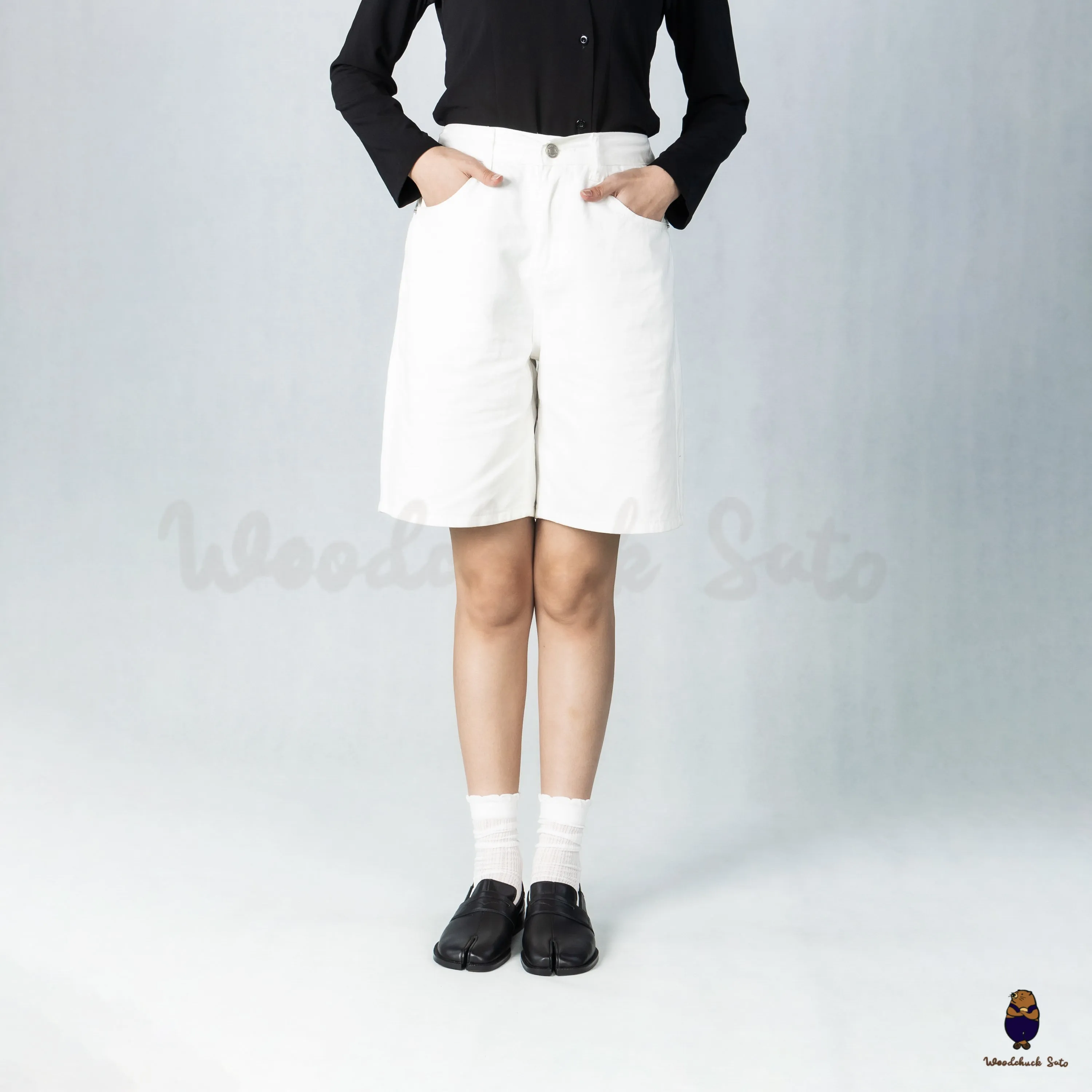 WoodchuckSato Black Matte Cow Leather Penny Strap Tabi Loafers sold by WoodChuckSato product image thumbnail 3