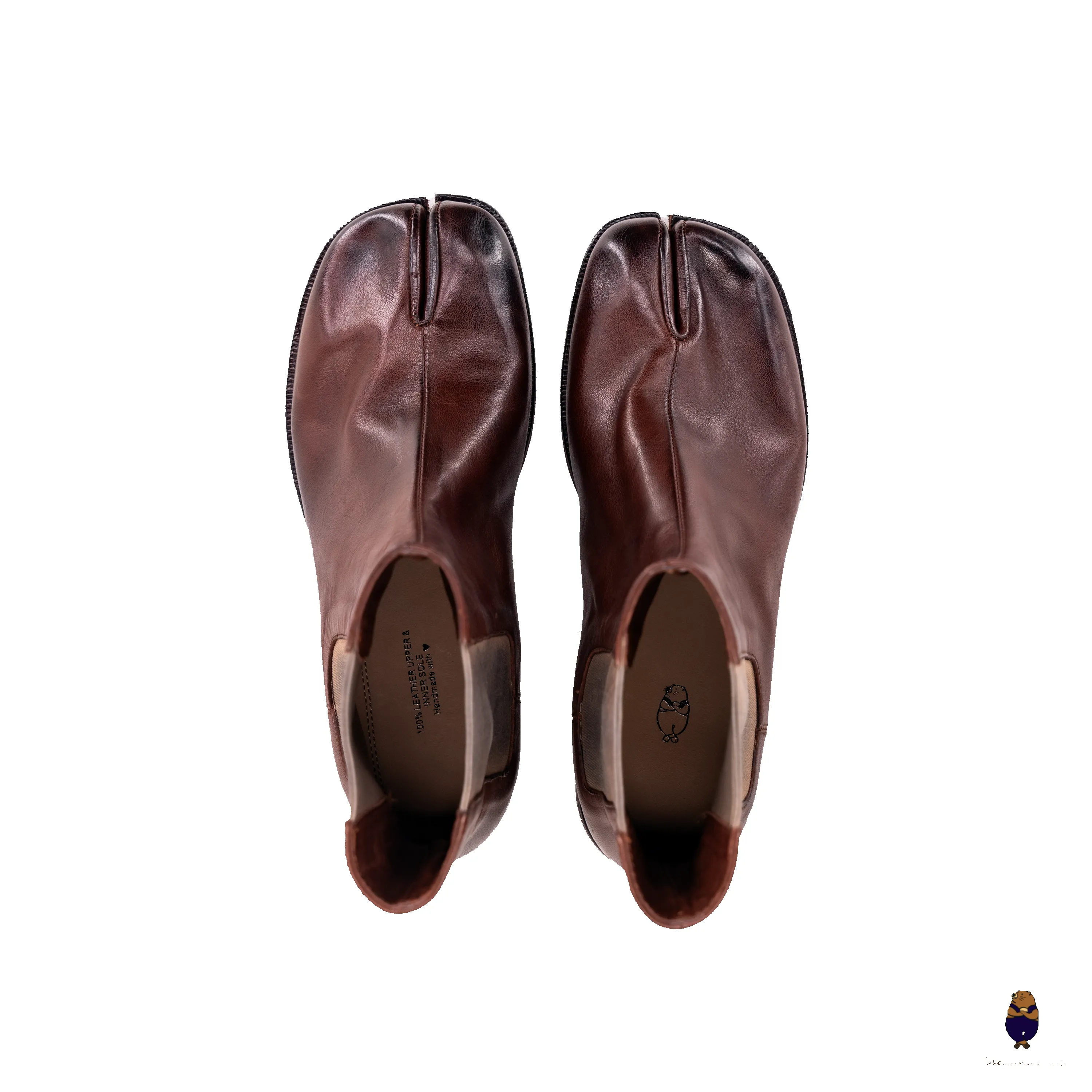 WoodchuckSato Brown Horse Leather Tabi Chelsea Boots sold by WoodChuckSato product image thumbnail 4