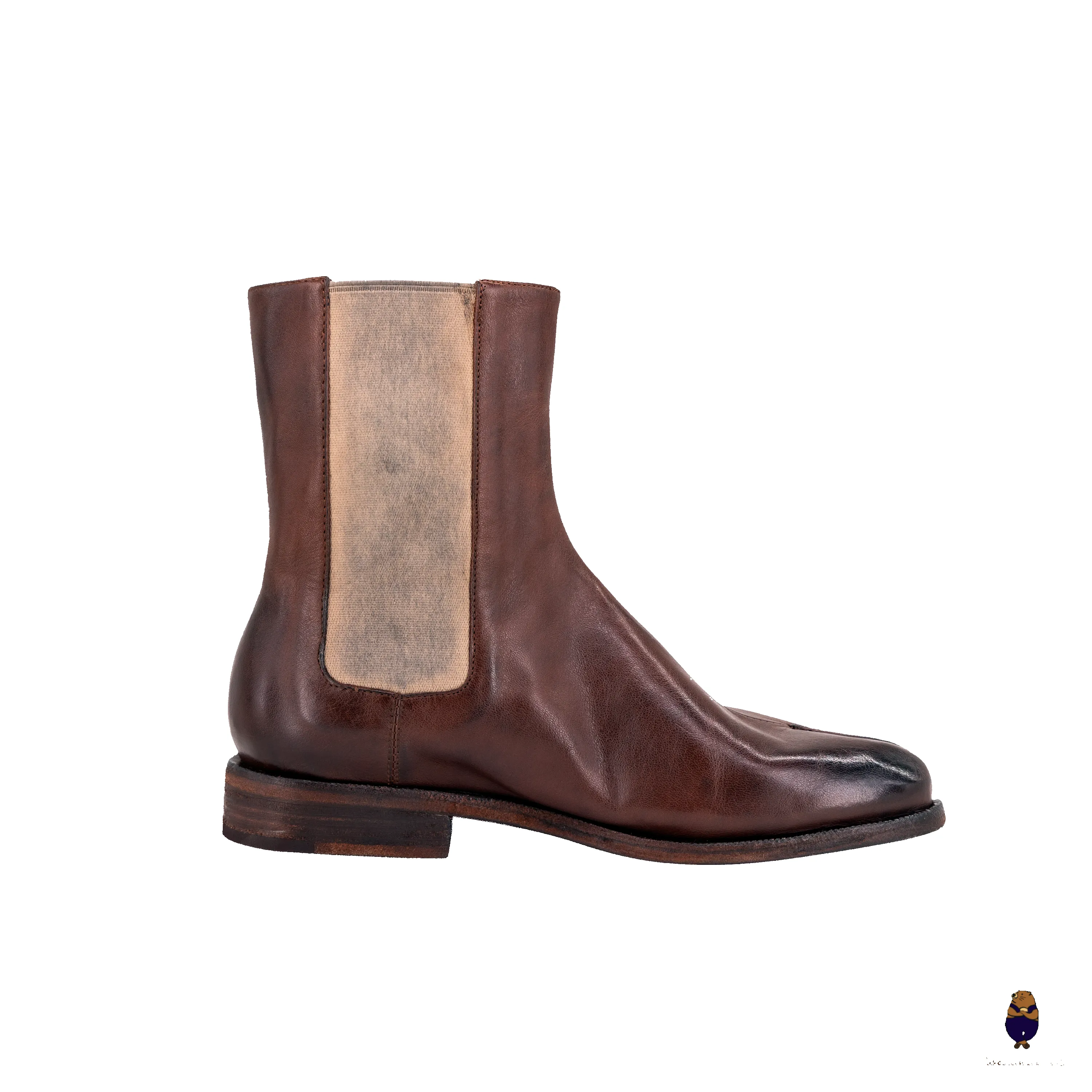 WoodchuckSato Brown Horse Leather Tabi Chelsea Boots sold by WoodChuckSato product image thumbnail 5