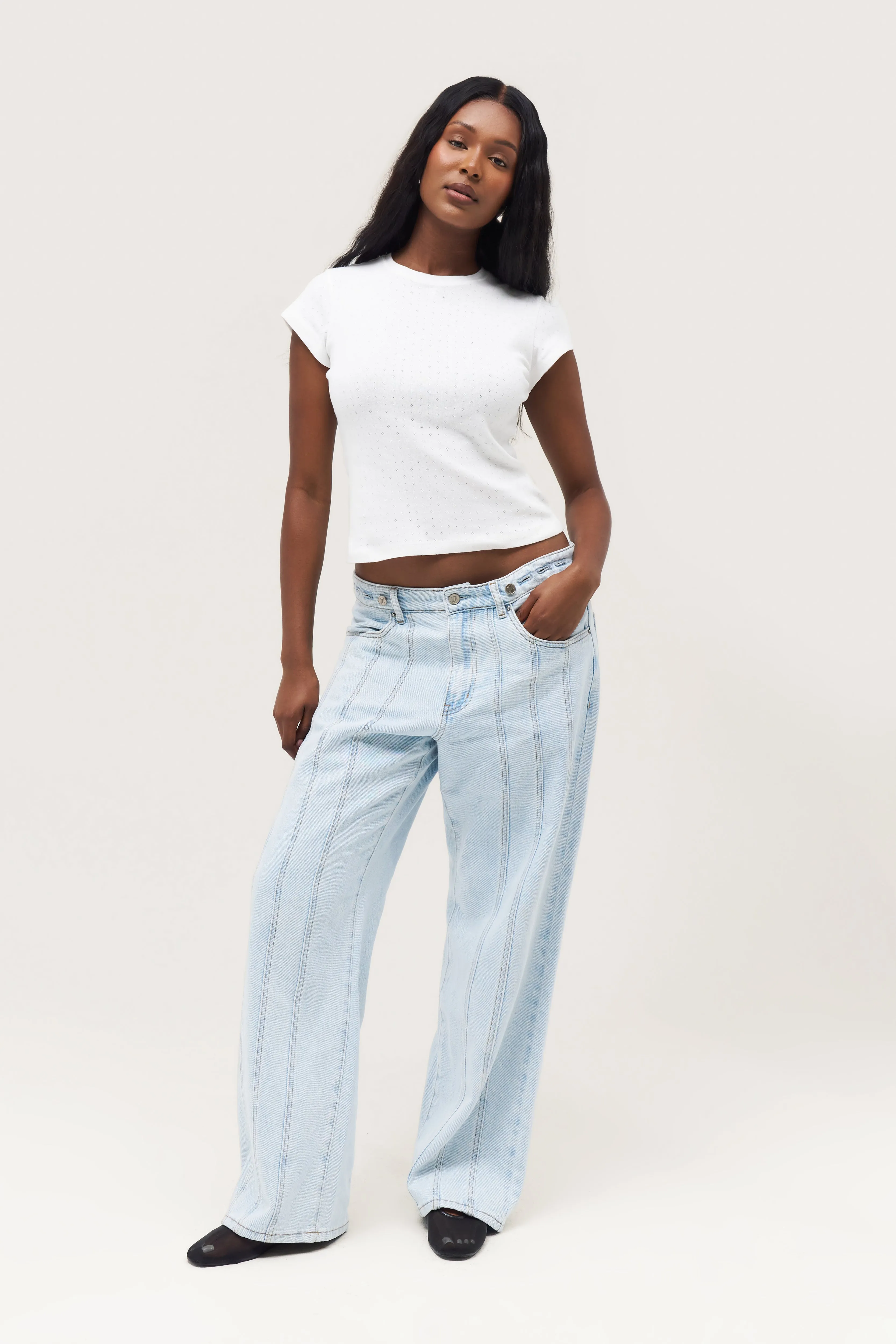 Dreamer Pointelle Tee - Off White sold by Maebe product image thumbnail 4