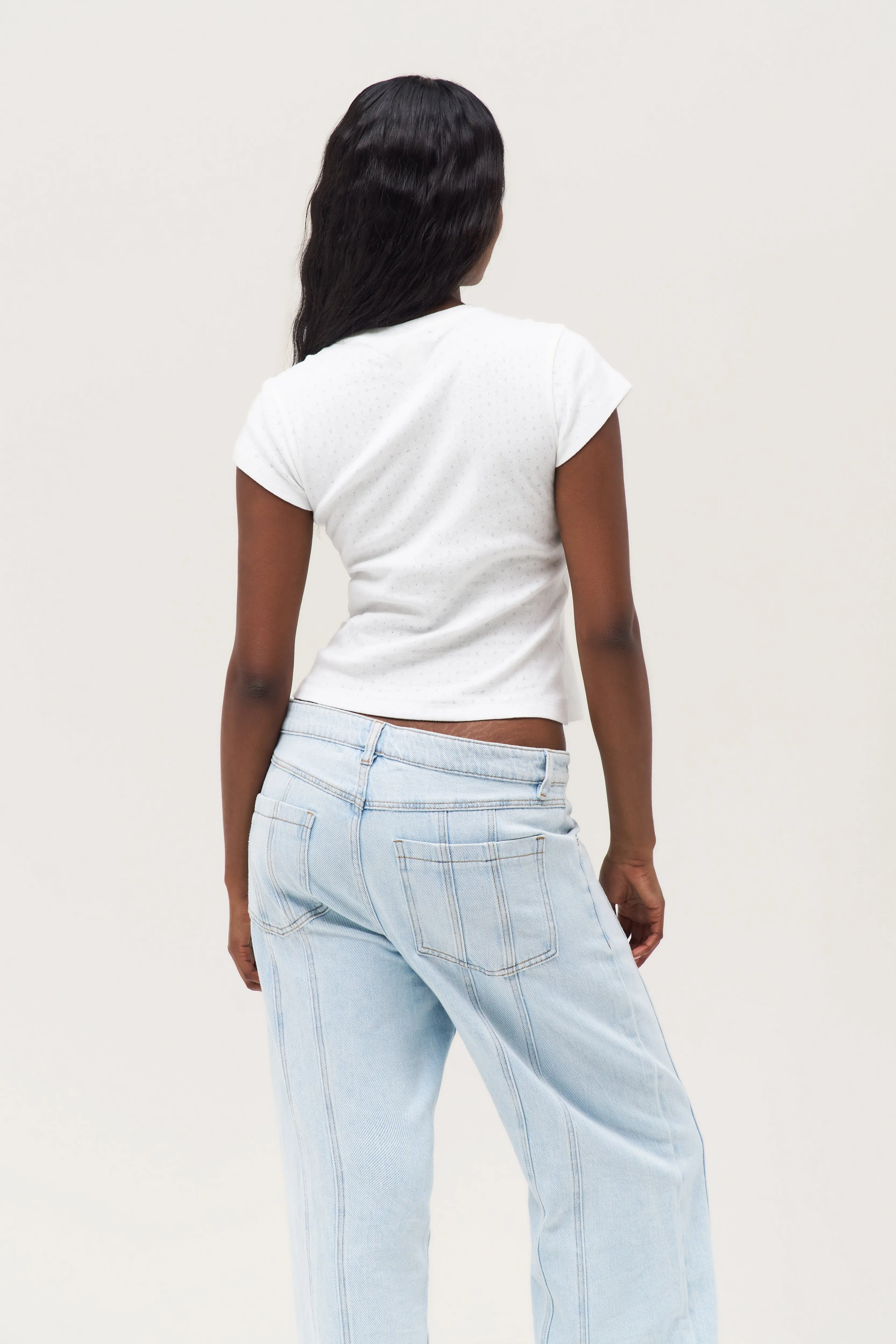 Dreamer Pointelle Tee - Off White sold by Maebe product image thumbnail 5