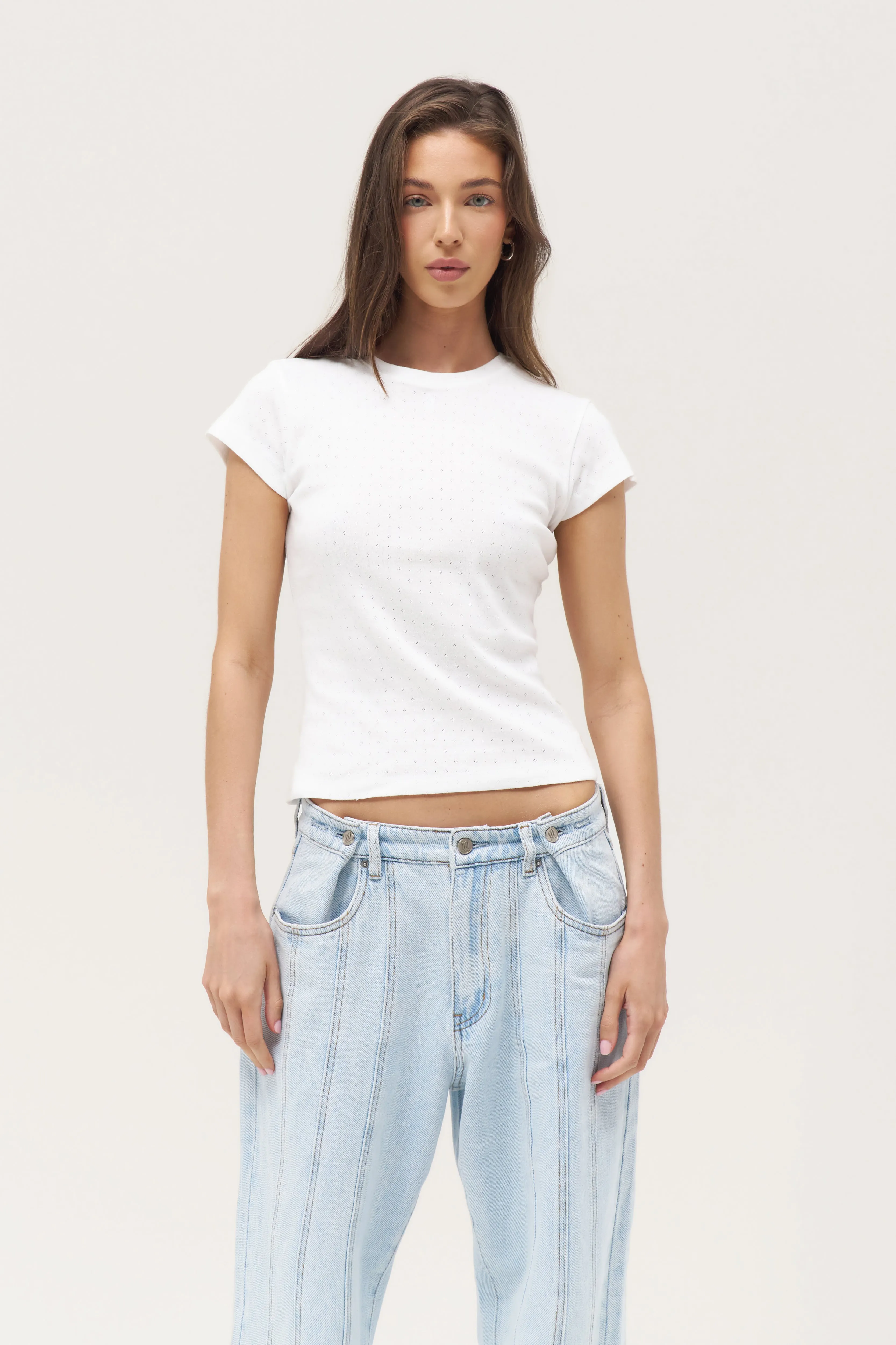 Dreamer Pointelle Tee - Off White sold by Maebe product image thumbnail 2