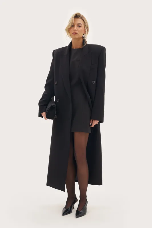 Mae Tailored Long Coat - Black sold by Maebe